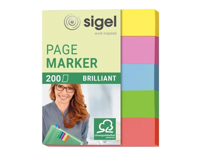 Sigel Page Marker Brillant Mini 200 Stück, Mehrfabrig Sigel Page Marker Brillant Mini 200 Stück, Mehrfabrig