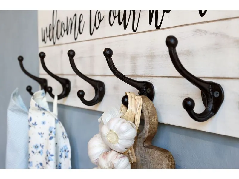 Chic Antique Wandhaken welcome to our home, Crème Chic Antique Wandhaken welcome to our home, Crème