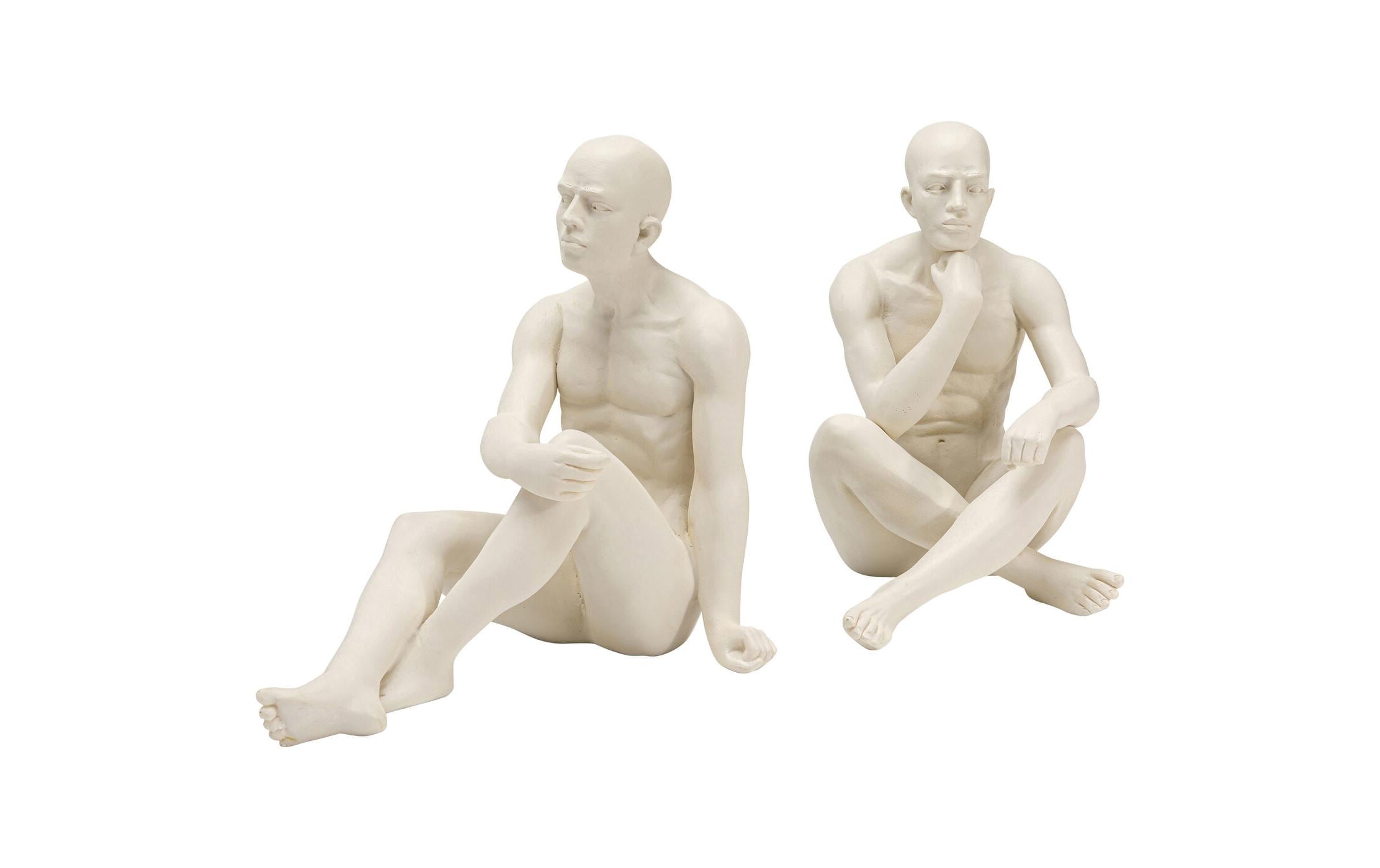 Kare Buchstütze Meditating Man 2er Set, Beige Kare Buchstütze Meditating Man 2er Set, Beige