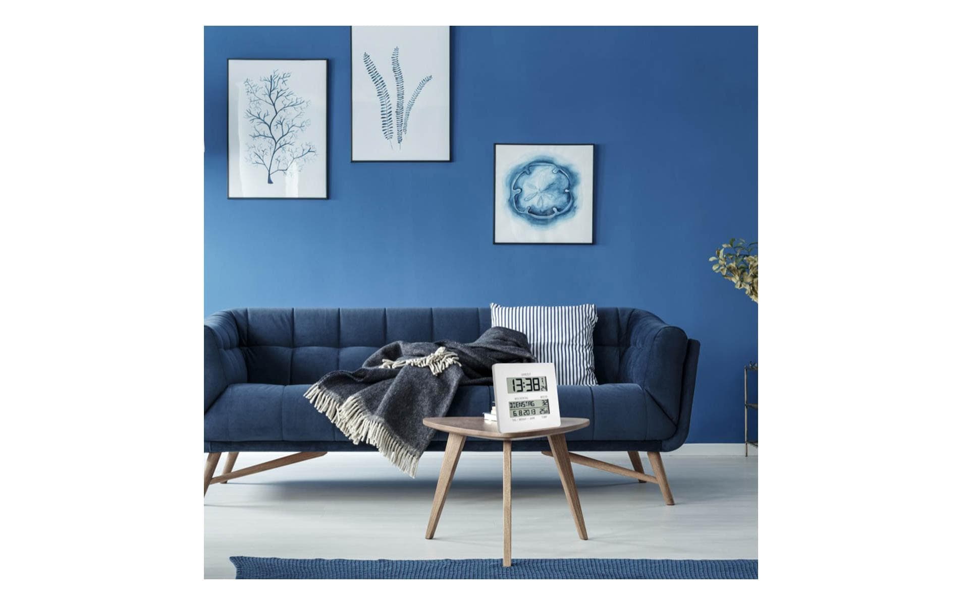 TFA Dostmann Funkuhr Timeline Weiss