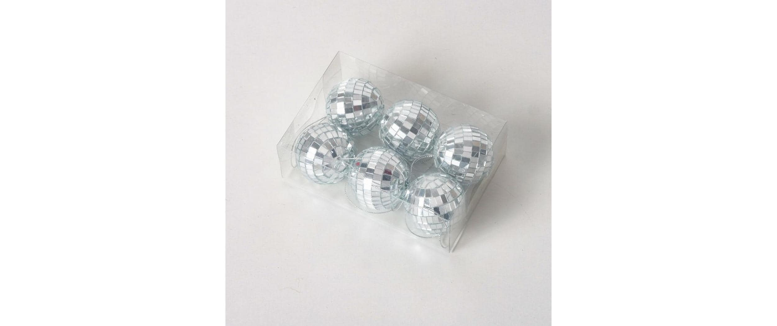 Boltze Weihnachtsschmuck Disco 6 Stück, Silber