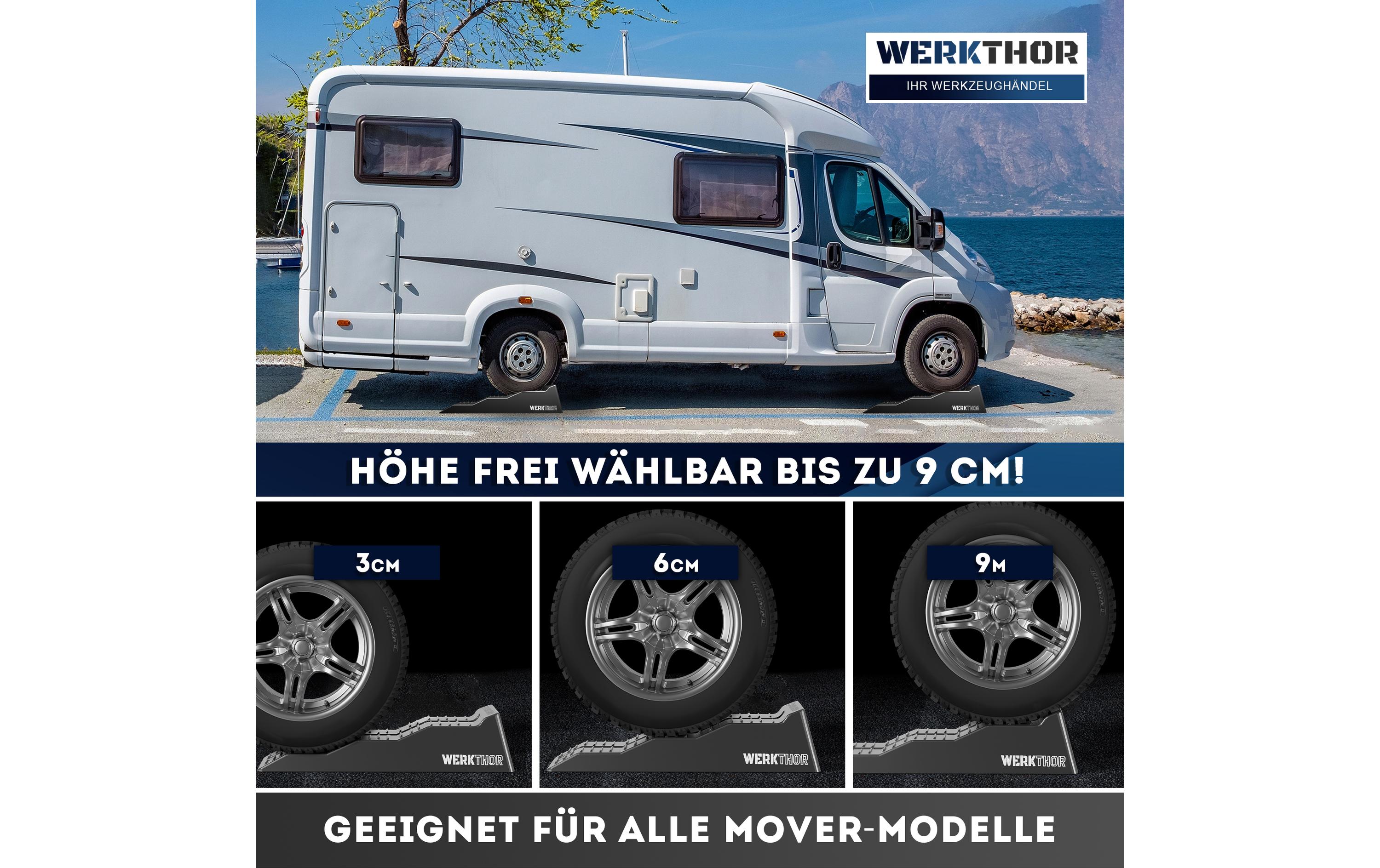 Werkthor Flache Auffahrkeile 2er Set, Grau