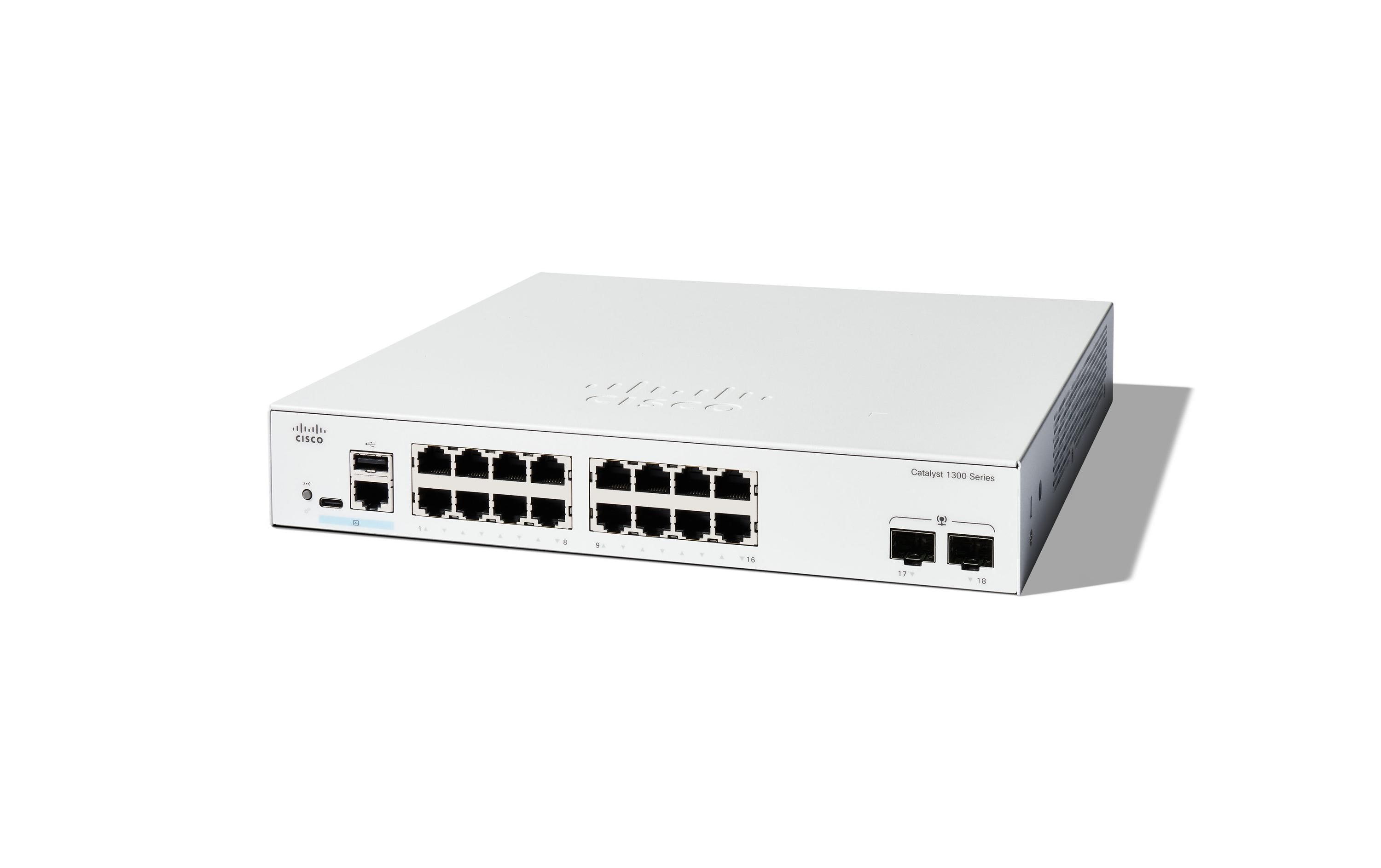 Cisco PoE+ Switch Catalyst C1300-16P-2G 18 Port Cisco PoE+ Switch Catalyst C1300-16P-2G 18 Port