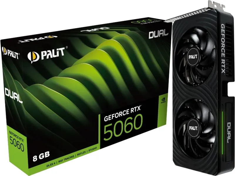 Palit Grafikkarte GeForce RTX 5060 Dual 8 GB Palit Grafikkarte GeForce RTX 5060 Dual 8 GB