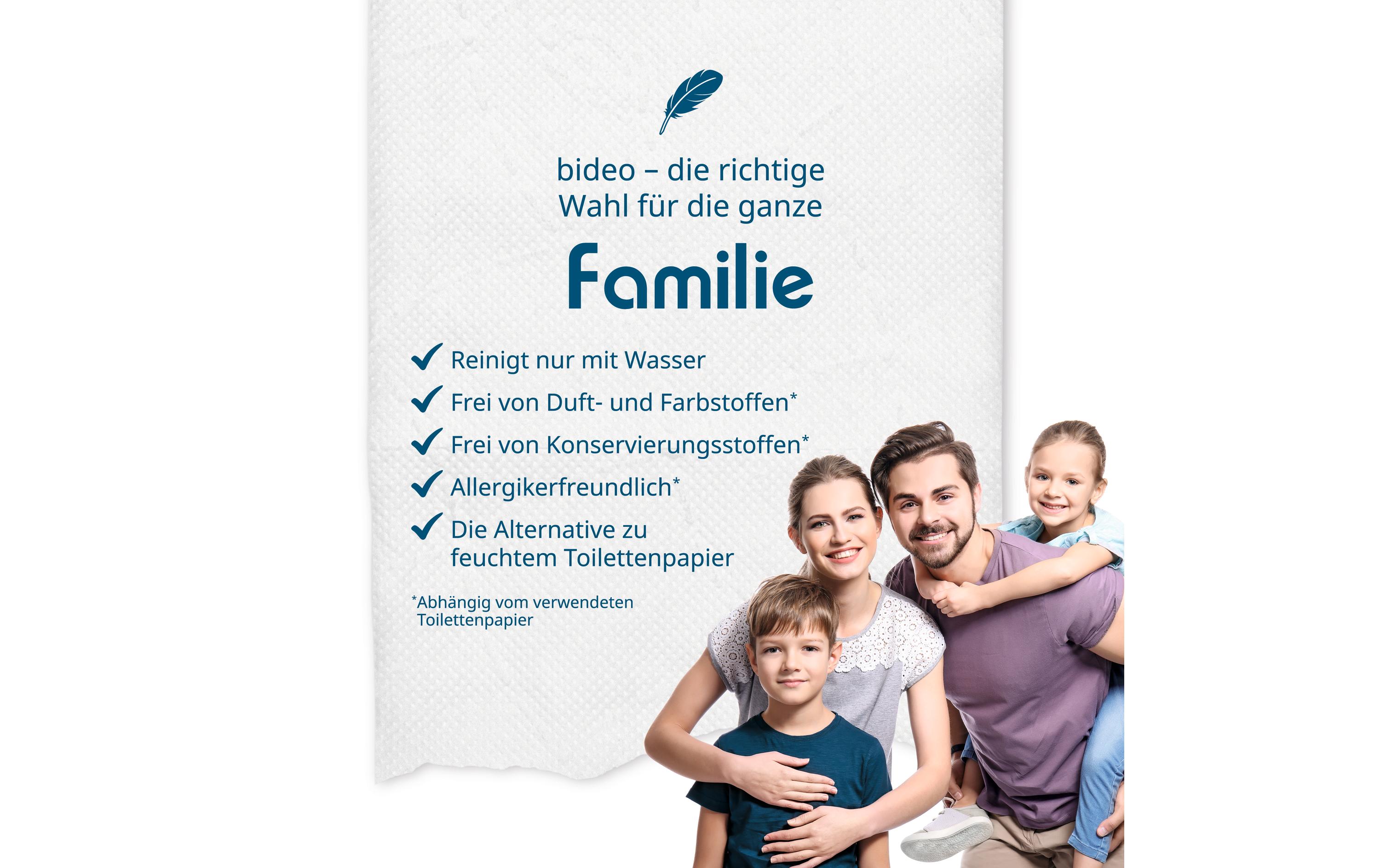 bideo Toilettenpapierhalterung mit Befeuchter Weiss
