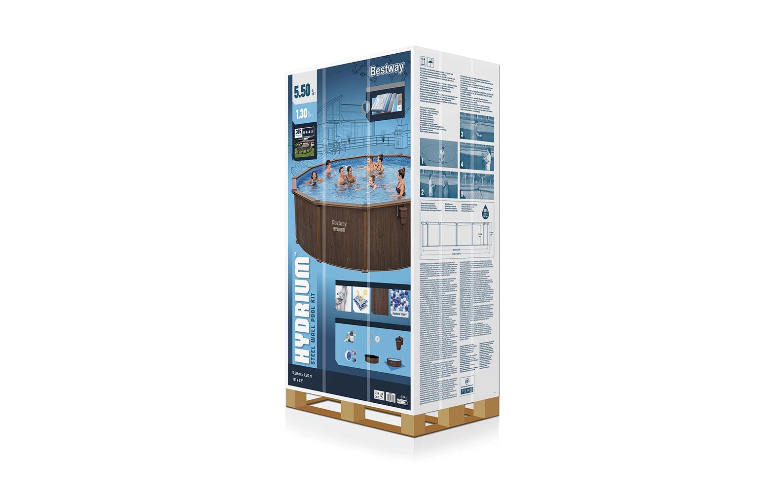 Bestway Pool Hydrium Komplett-Set Ø 549 x 132 cm