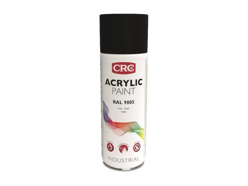 CRC Sprühfarbe ACRYLIC PAINT 9005 Tiefschwarz Matt 400 ml CRC Sprühfarbe ACRYLIC PAINT 9005 Tiefschwarz Matt 400 ml