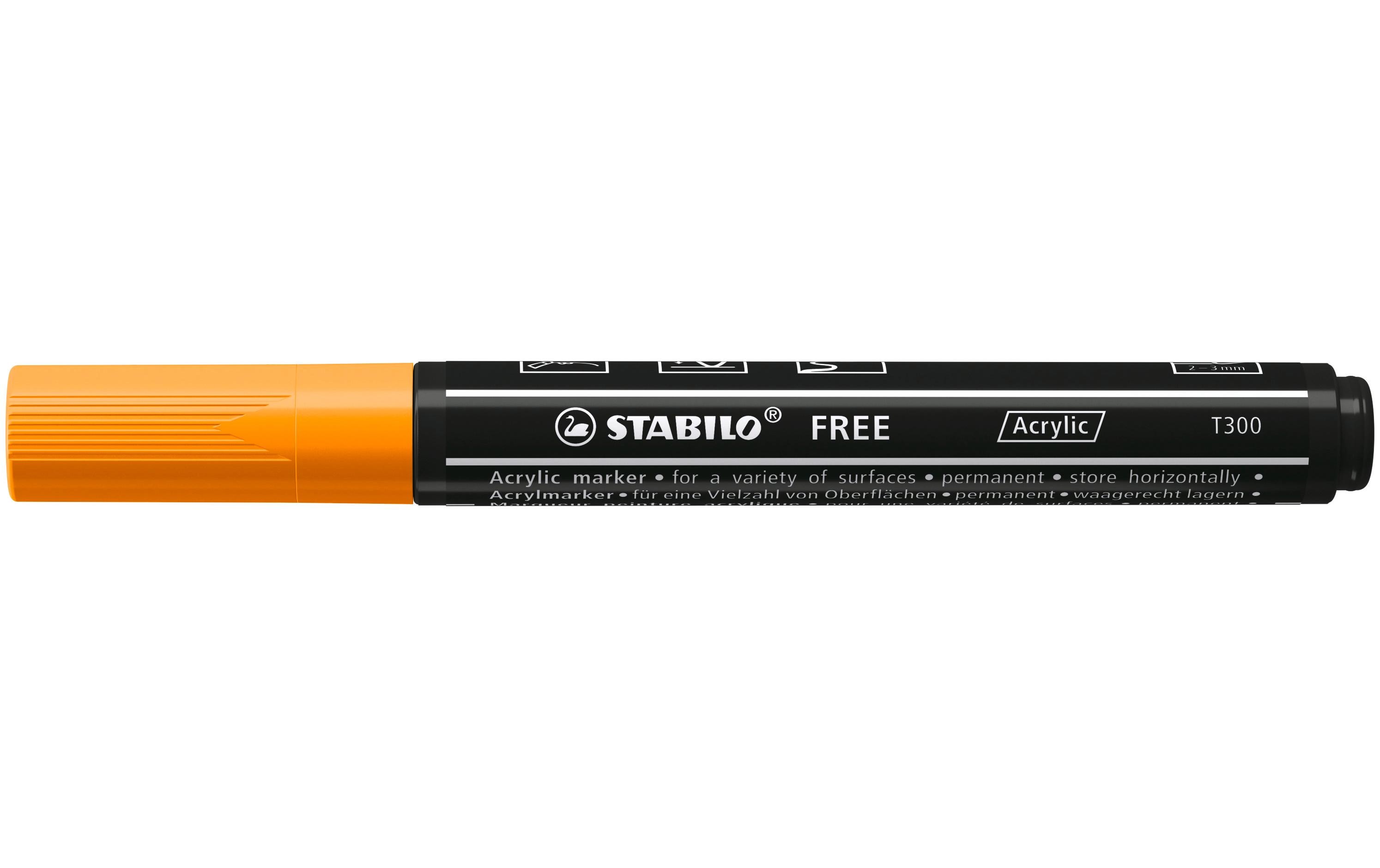 STABILO Acrylmarker Free Acrylic T300 Orange