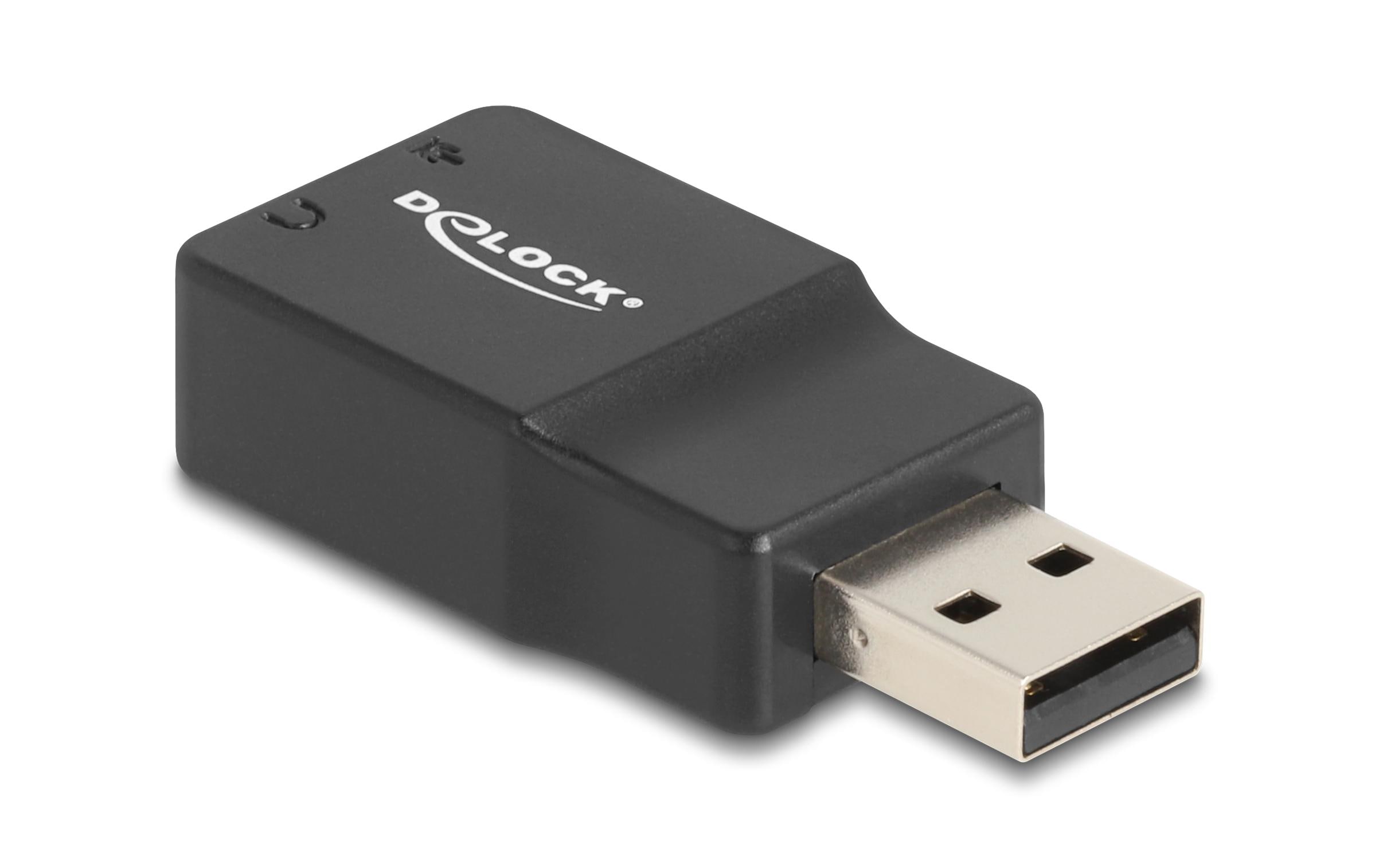 Delock Soundkarte USB-A Stecker - 2x3.5mm Klinke Plug & Play