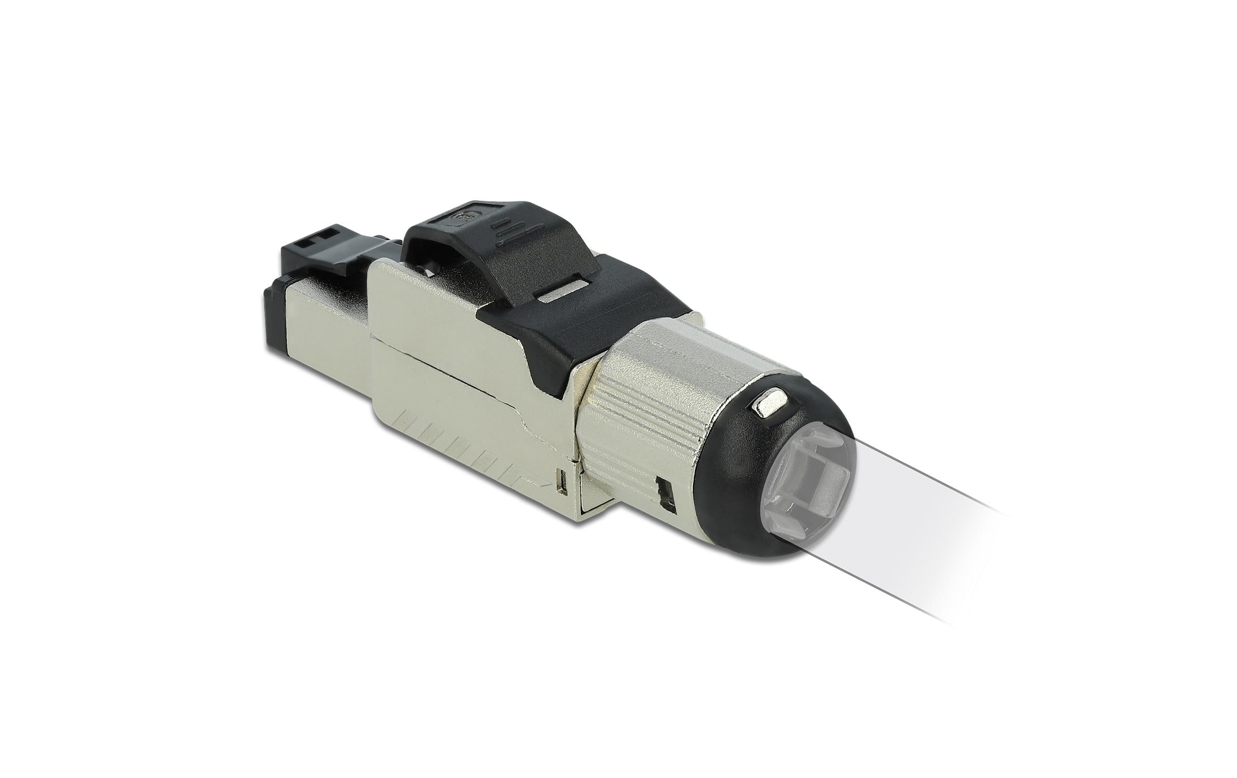 Delock Stecker RJ45 Cat.8.1 Feldkonfektion, 1 Stück, Metall Delock Stecker RJ45 Cat.8.1 Feldkonfektion, 1 Stück, Metall