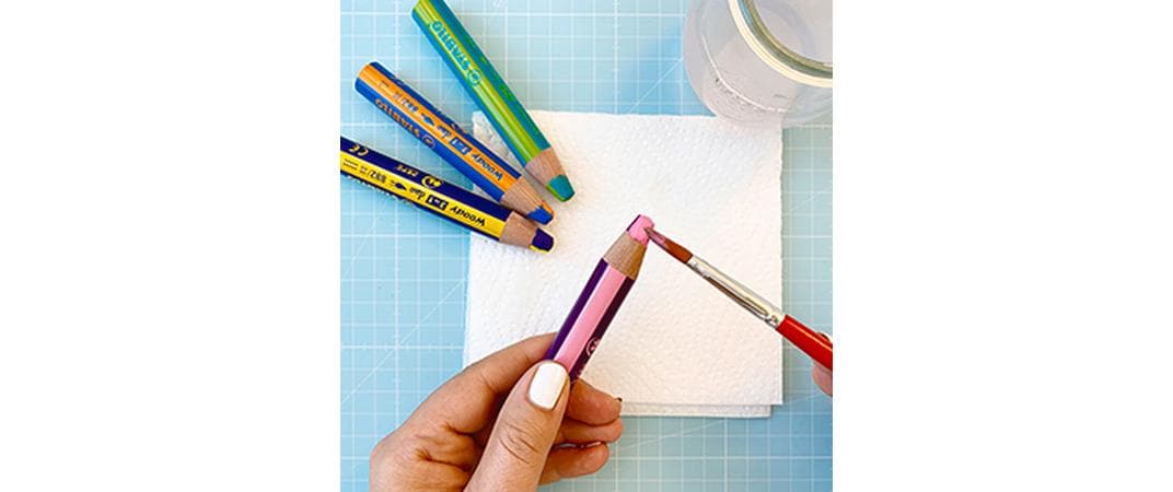 STABILO Wachsmalstifte Woody 3 in 1 duo Weiss / Apricot