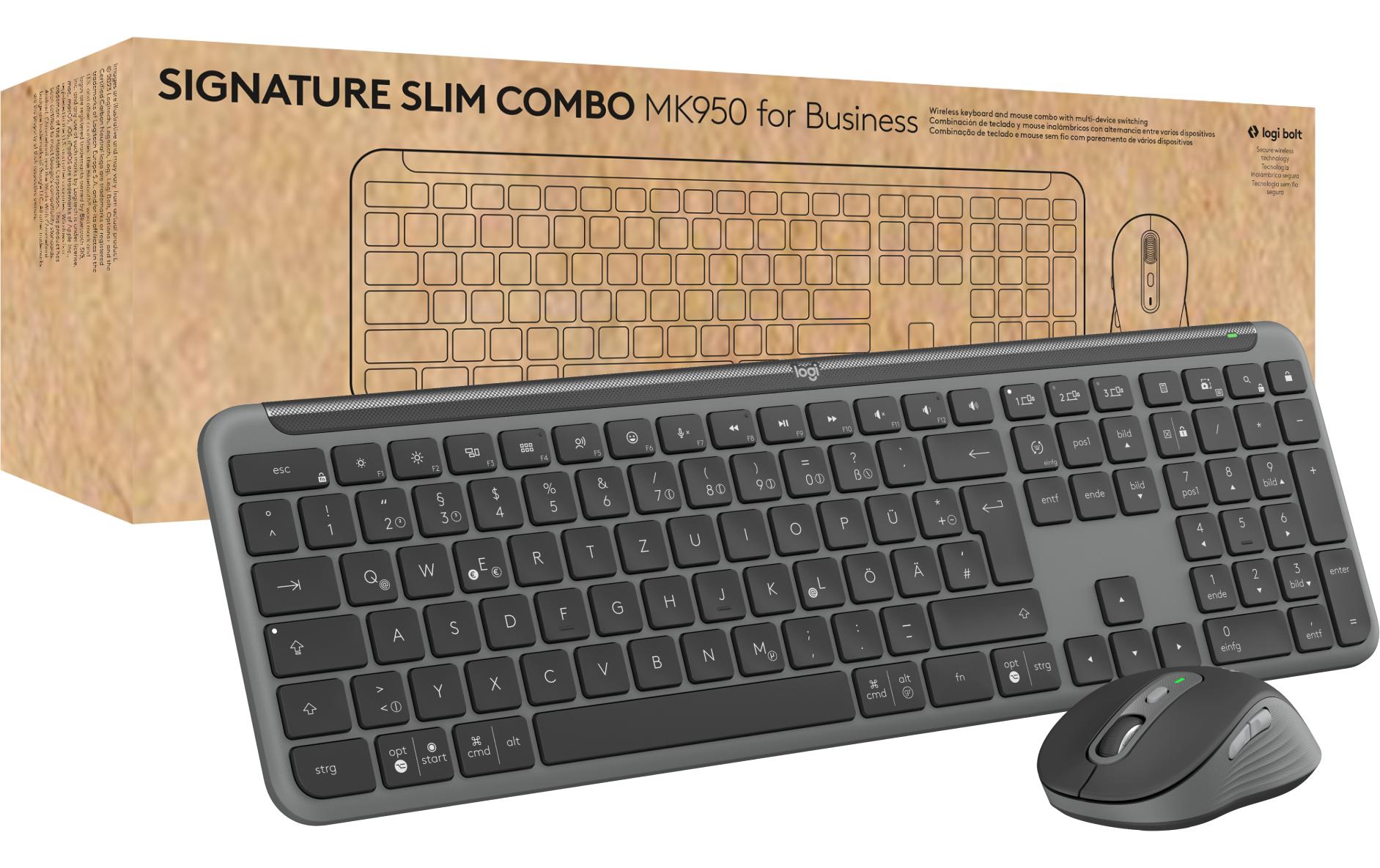 Logitech Tastatur-Maus-Set MK950 Signature Slim Combo for Business Logitech Tastatur-Maus-Set MK950 Signature Slim Combo for Business