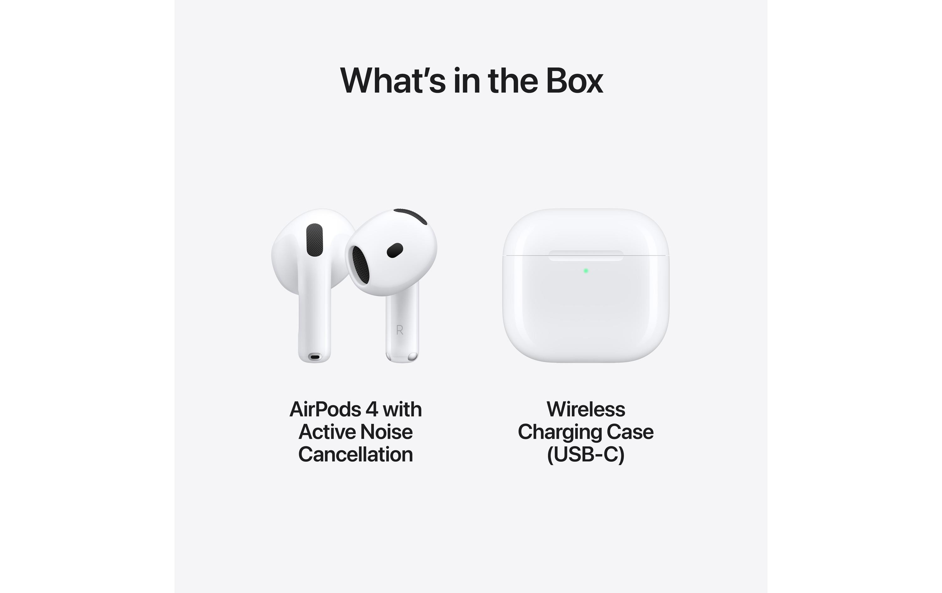 Apple True Wireless In-Ear-Kopfhörer AirPods 4 ANC USB-C & MagSafe