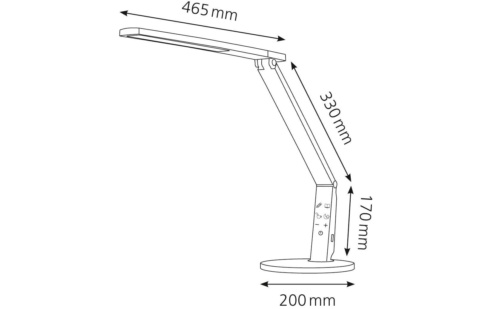 Hansa Schreibtischleuchte LED Vario Plus Anthrazit