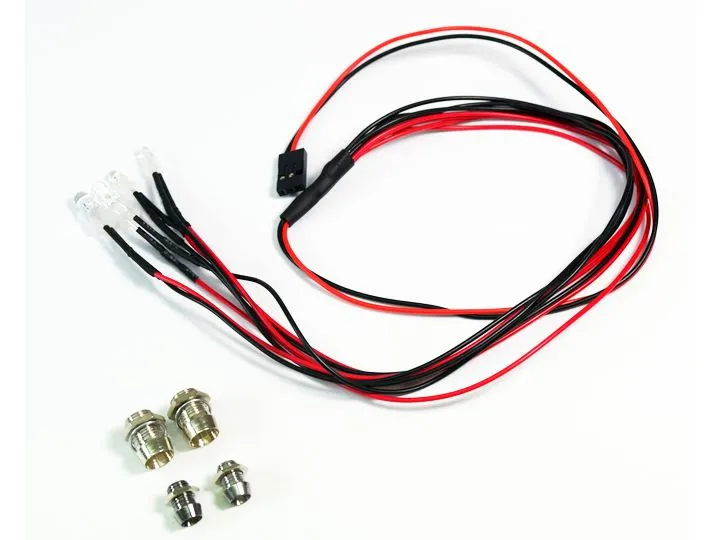 Absima 1:10 LED Set Weiss/Rot mit Alu-Halterung Absima 1:10 LED Set Weiss/Rot mit Alu-Halterung