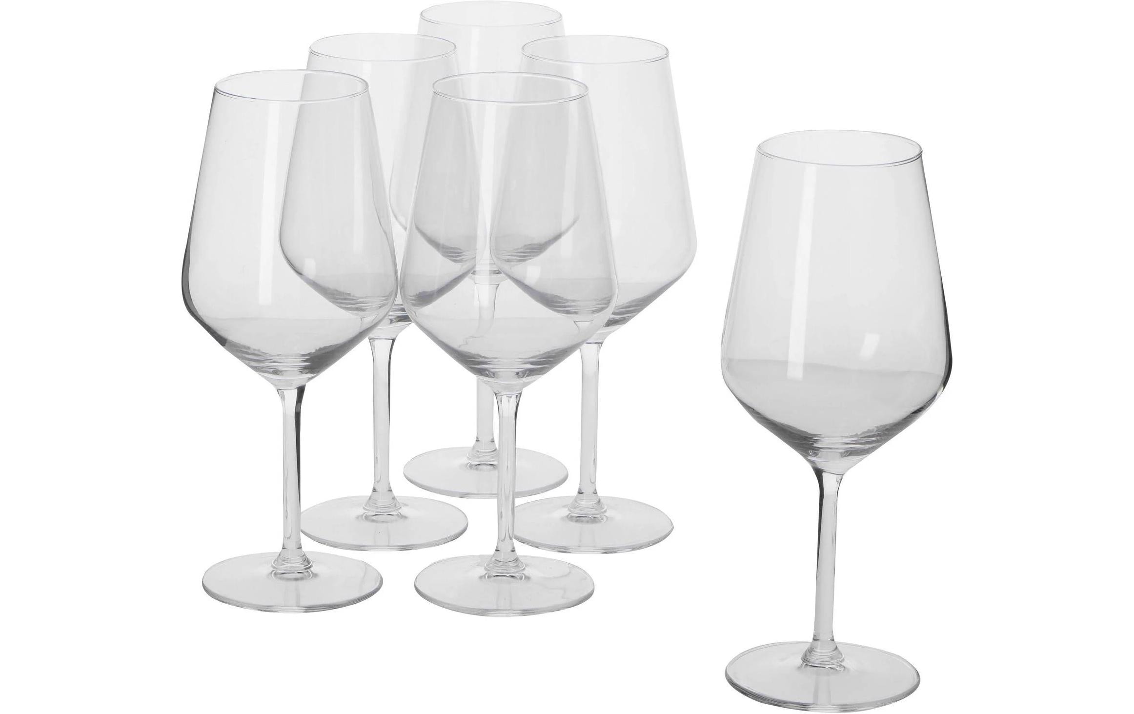 alpina Weingläser für Rotwein 530 ml, 6 Stück, Transparent