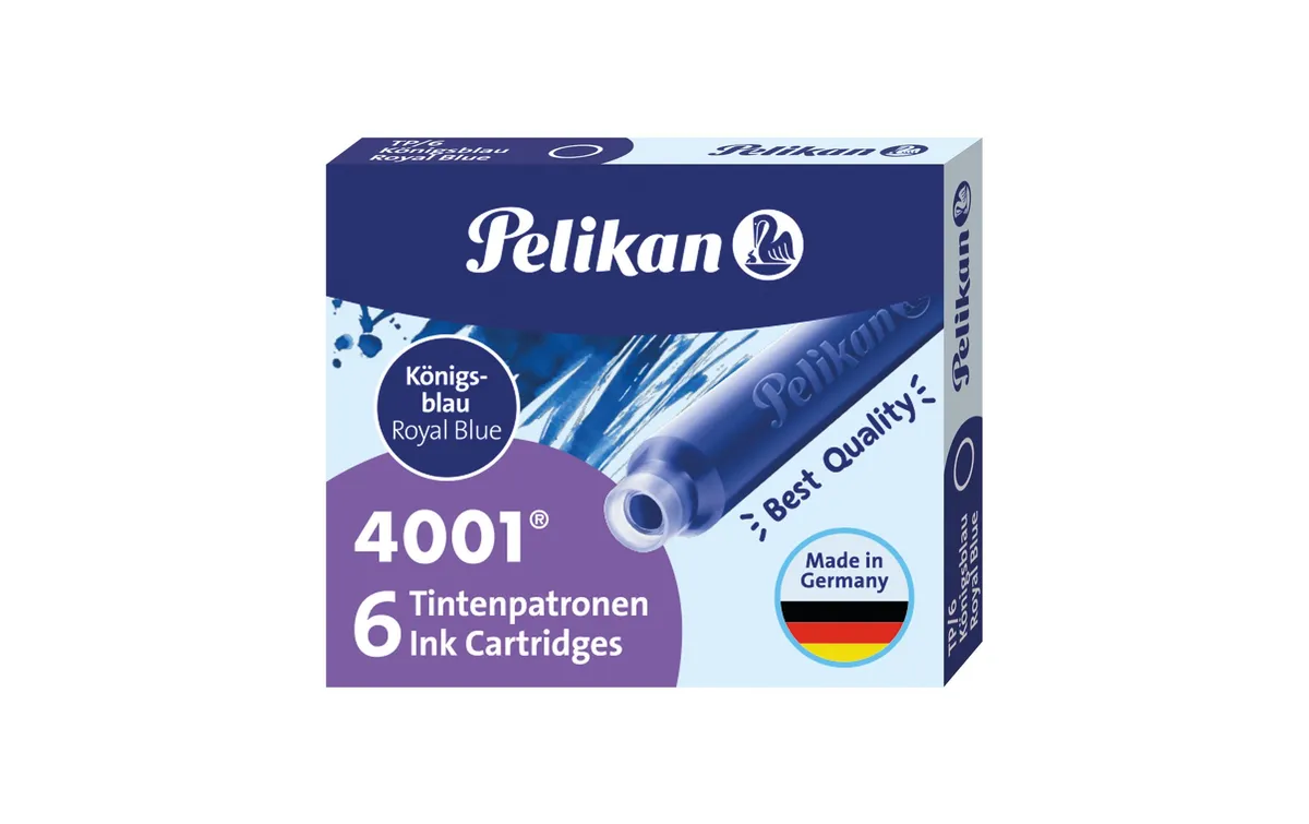 Pelikan Tintenpatrone 4001 Königsblau, 6 Stück Pelikan Tintenpatrone 4001 Königsblau, 6 Stück