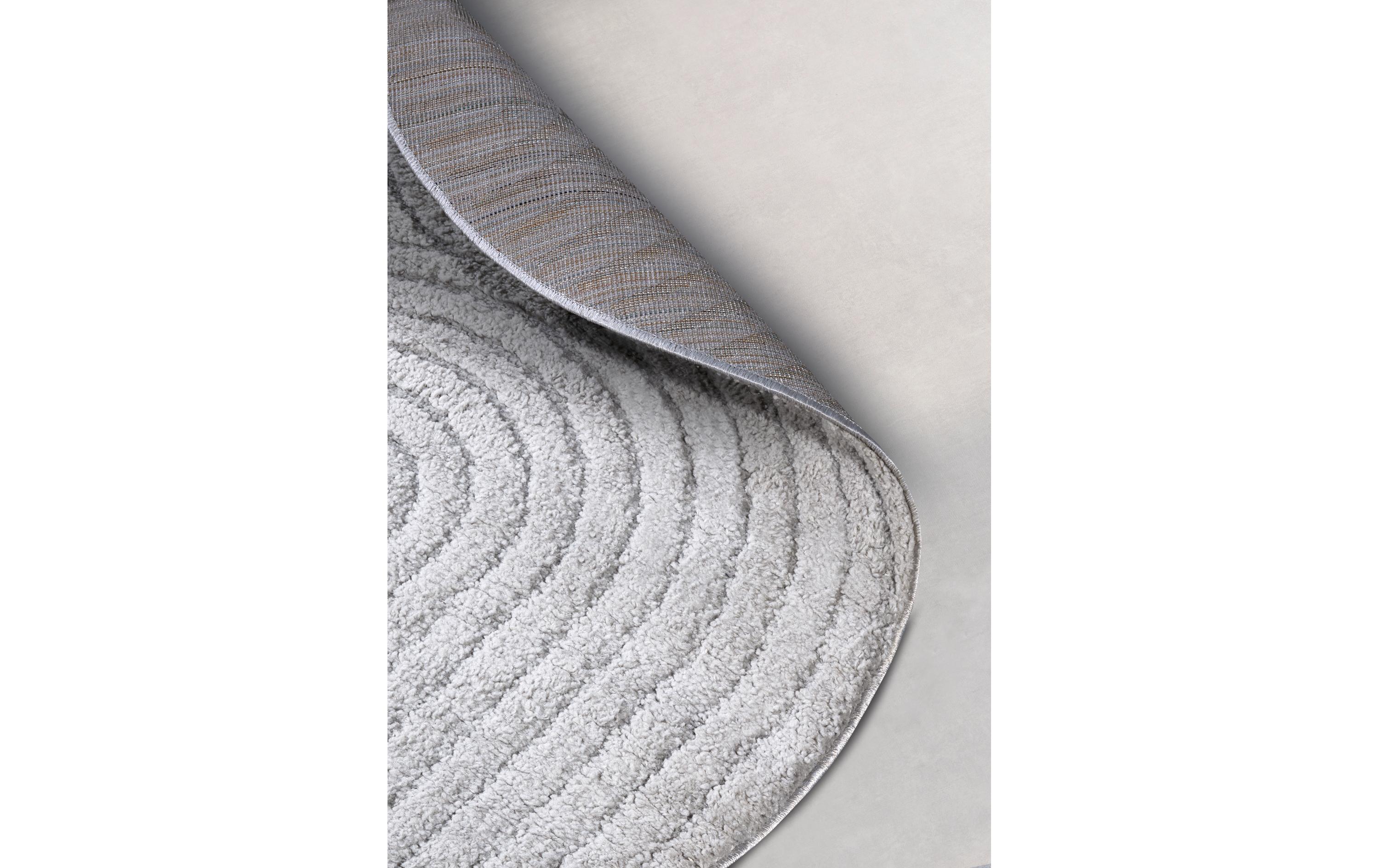 Elle Decoration Teppich Panglao Ø 160 cm, Light Grey