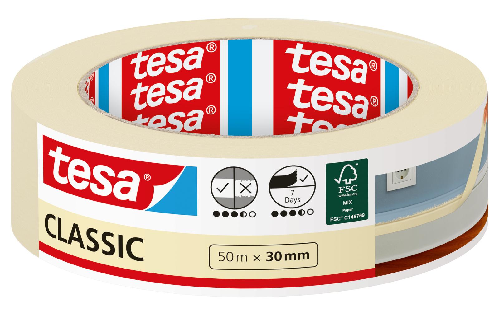 tesa Malerband CLASSIC 50 m x 30 mm tesa Malerband CLASSIC 50 m x 30 mm