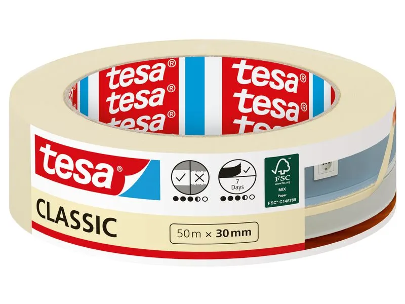 tesa Malerband CLASSIC 50 m x 30 mm tesa Malerband CLASSIC 50 m x 30 mm