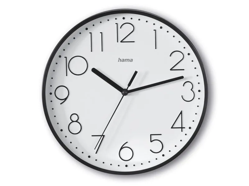 Hama Wanduhr Salina Ø 22 cm, Schwarz Hama Wanduhr Salina Ø 22 cm, Schwarz