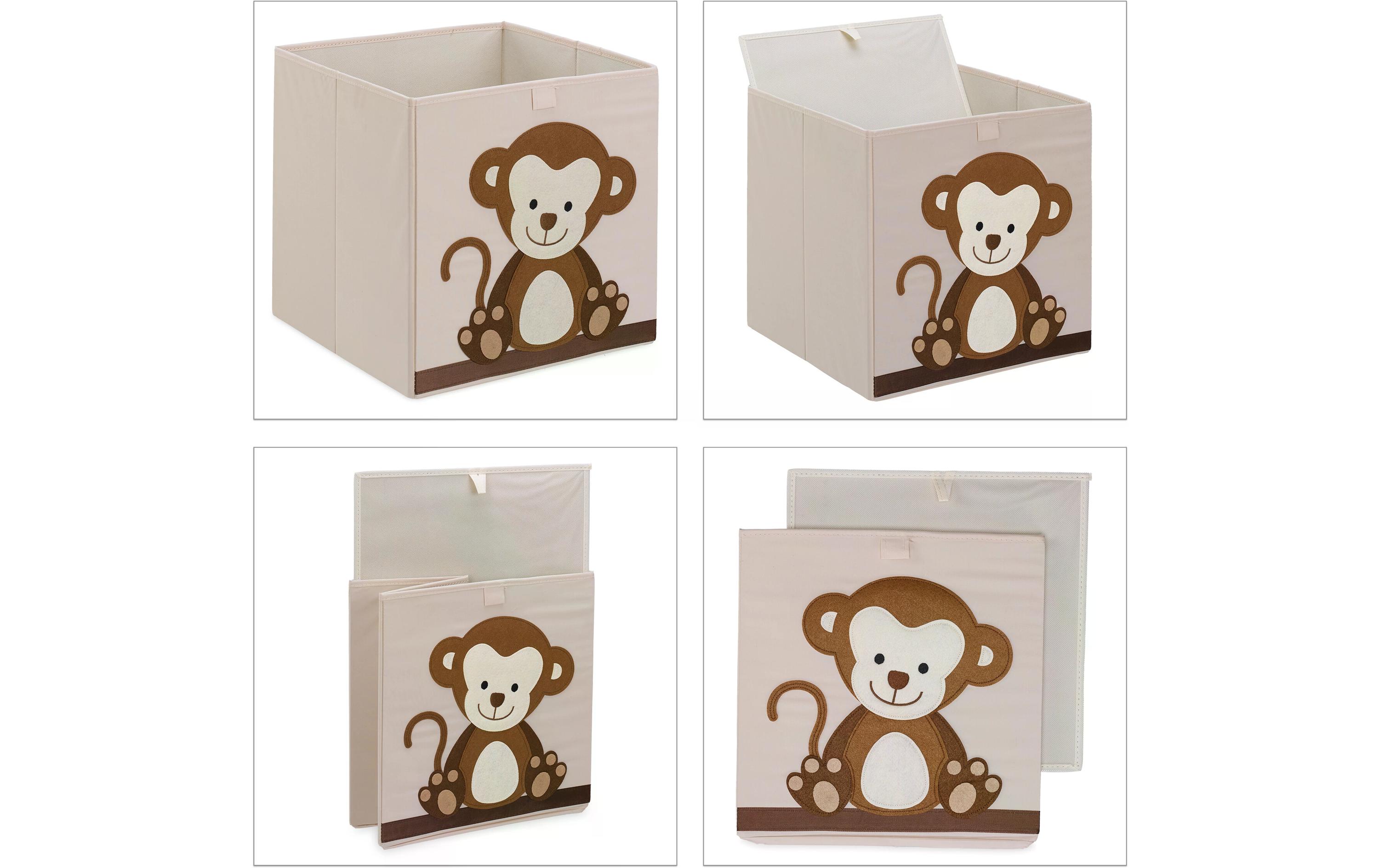 relaxdays Spielzeugbox Affe