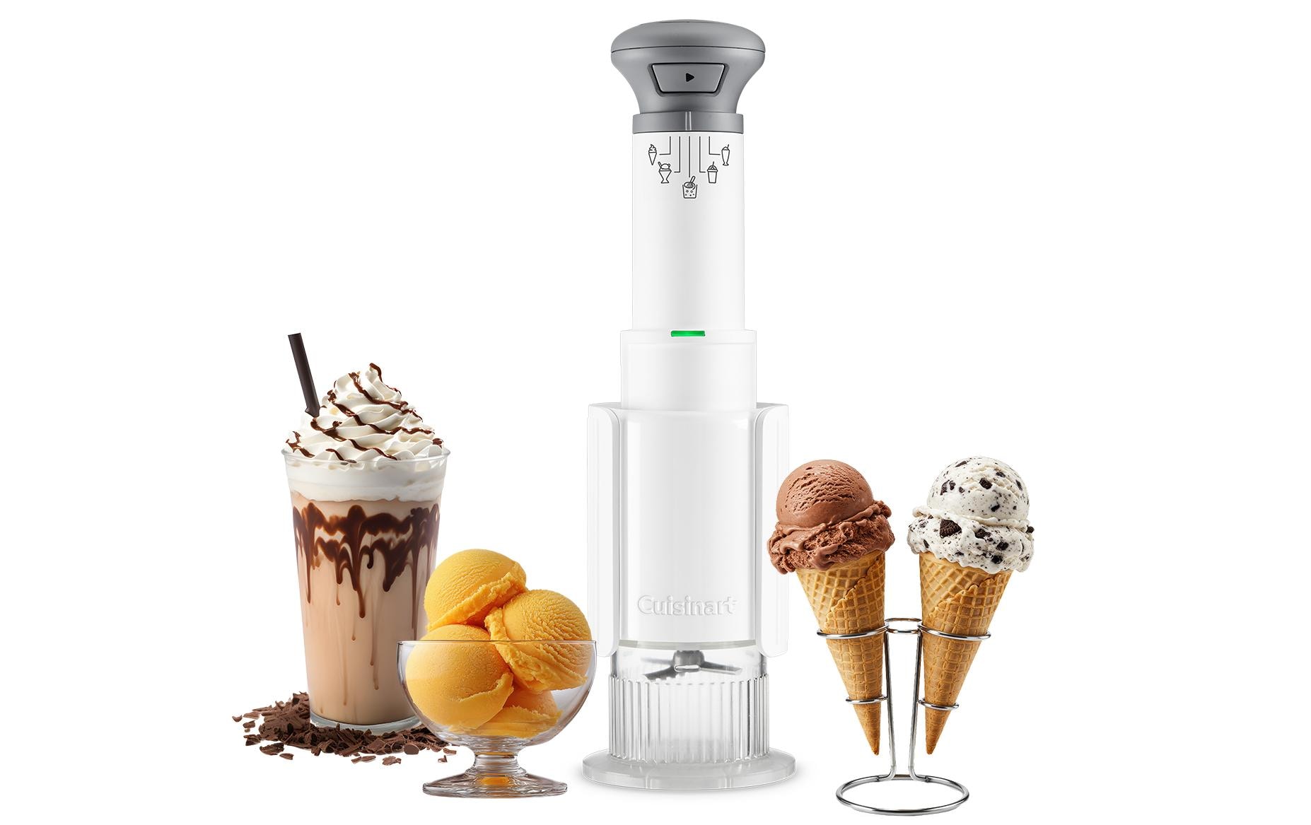 Cuisinart Glacemaschine ICEFD10E 0.24 l, Weiss