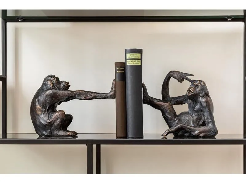 Kare Buchstütze Monkey Braun