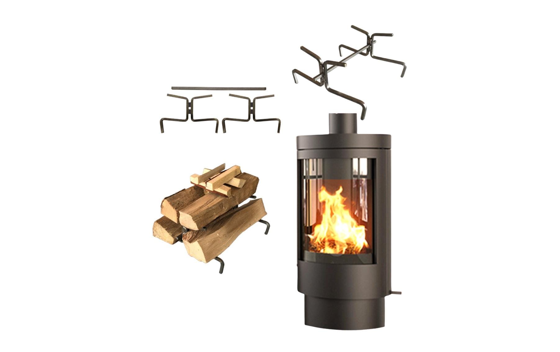 Swiss Cobra Abbrandständer Grösse S für 20er/25er/33er Spaltholz