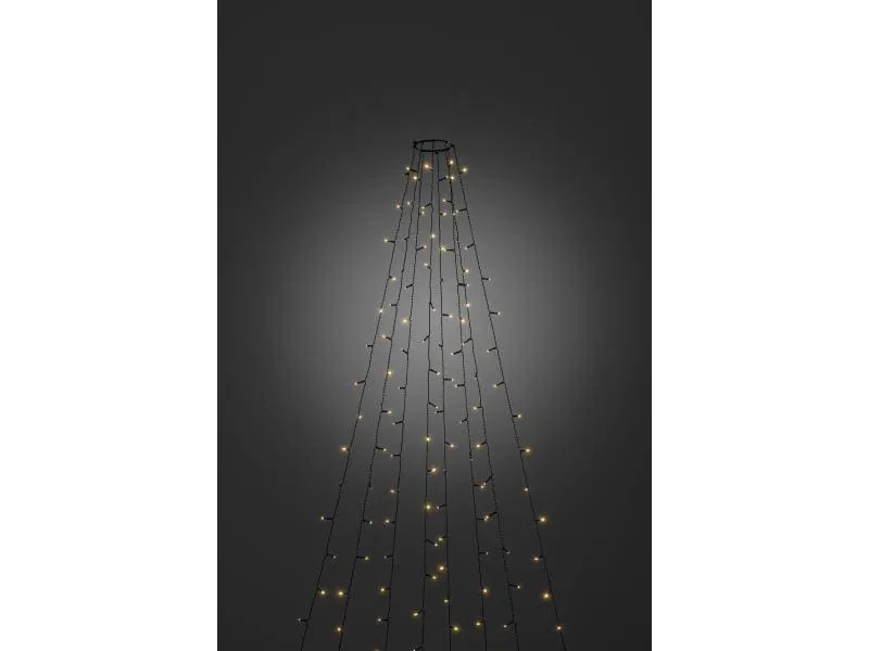 Konstsmide LED-Baummantel 2.4 m Schwarz, mit Funkel-Effekt, Outdoor