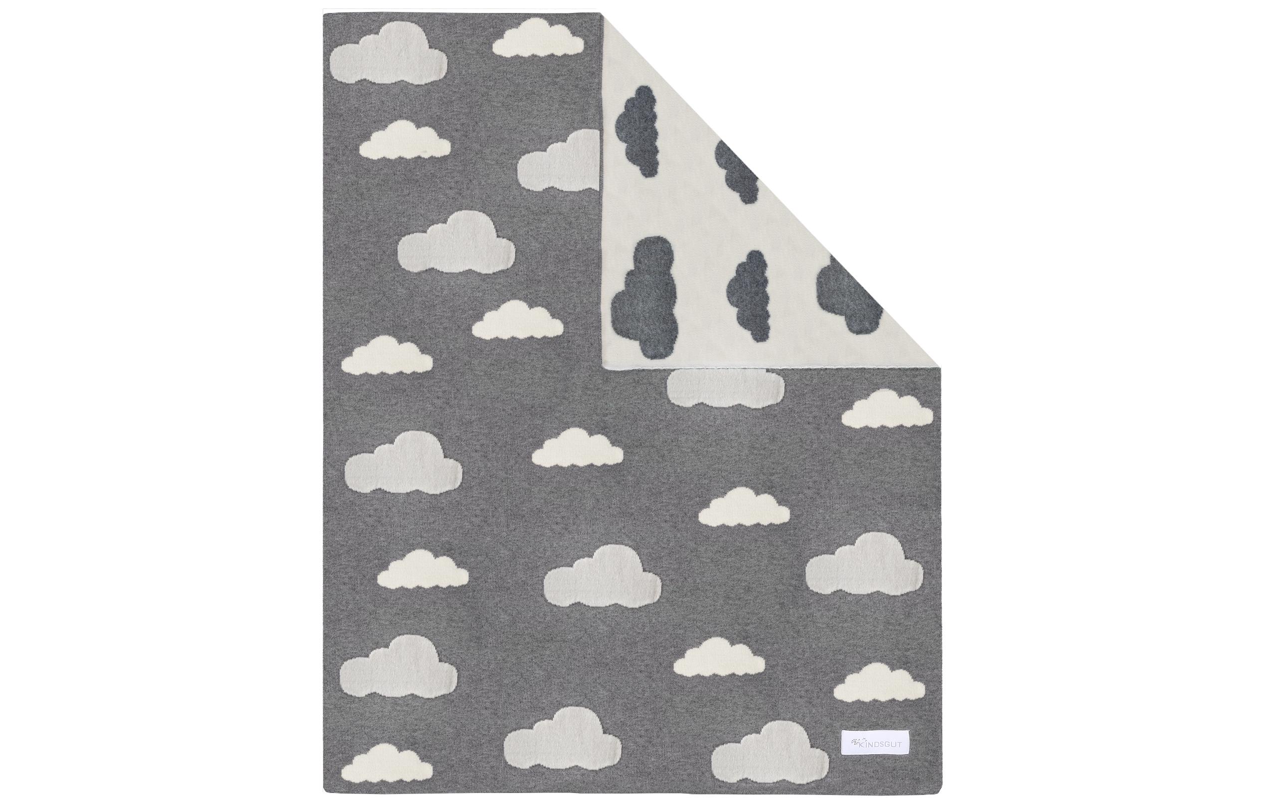 Kindsgut Kuscheldecke Wolken 80 x 100 cm