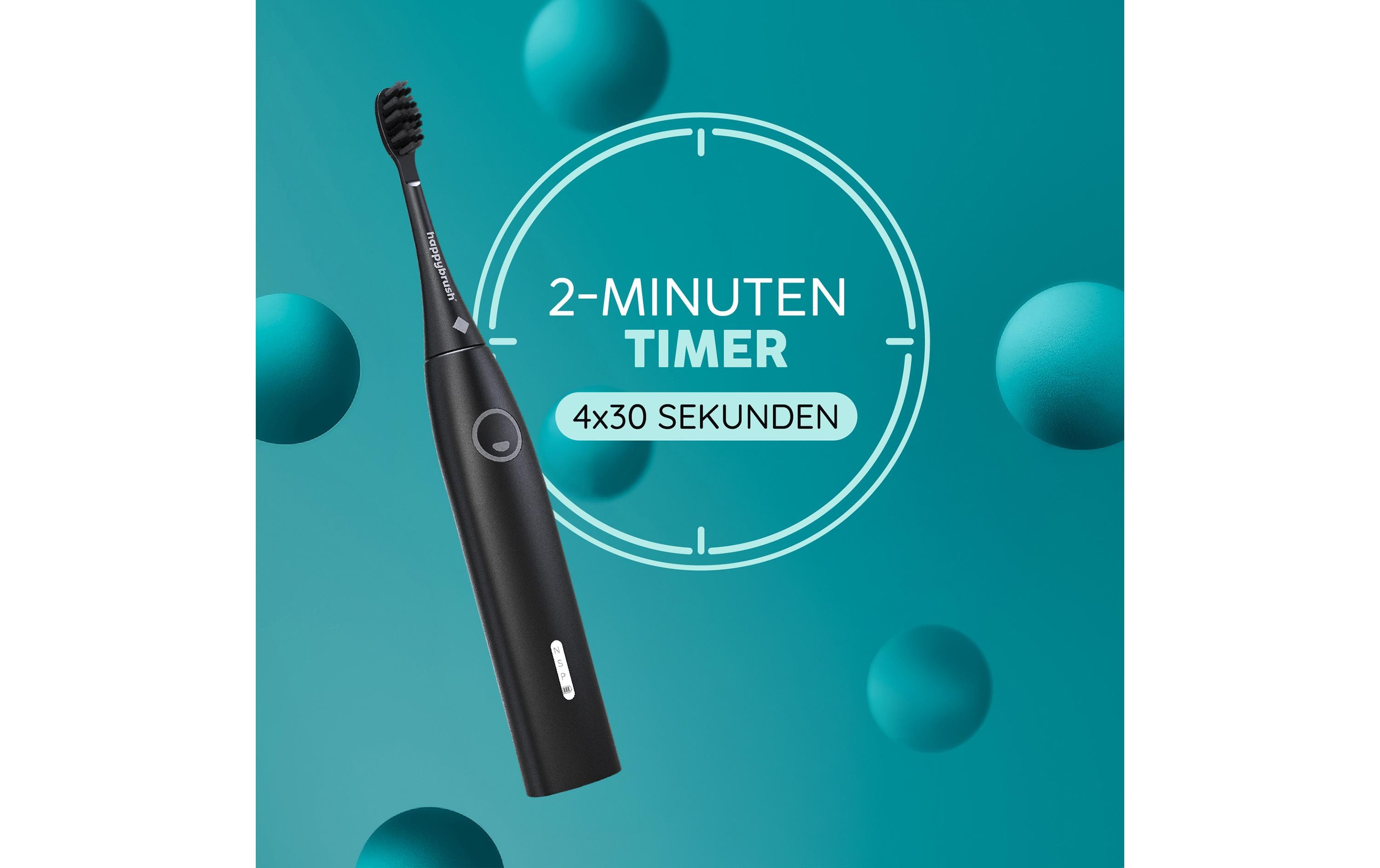 happybrush Schallzahnbürste StarterKit Eco Vibe V3+ Black