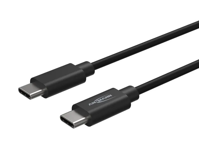 Ansmann USB Typ-C zu Typ-C Daten und Ladekabel 60 cm Ansmann USB Typ-C zu Typ-C Daten und Ladekabel 60 cm