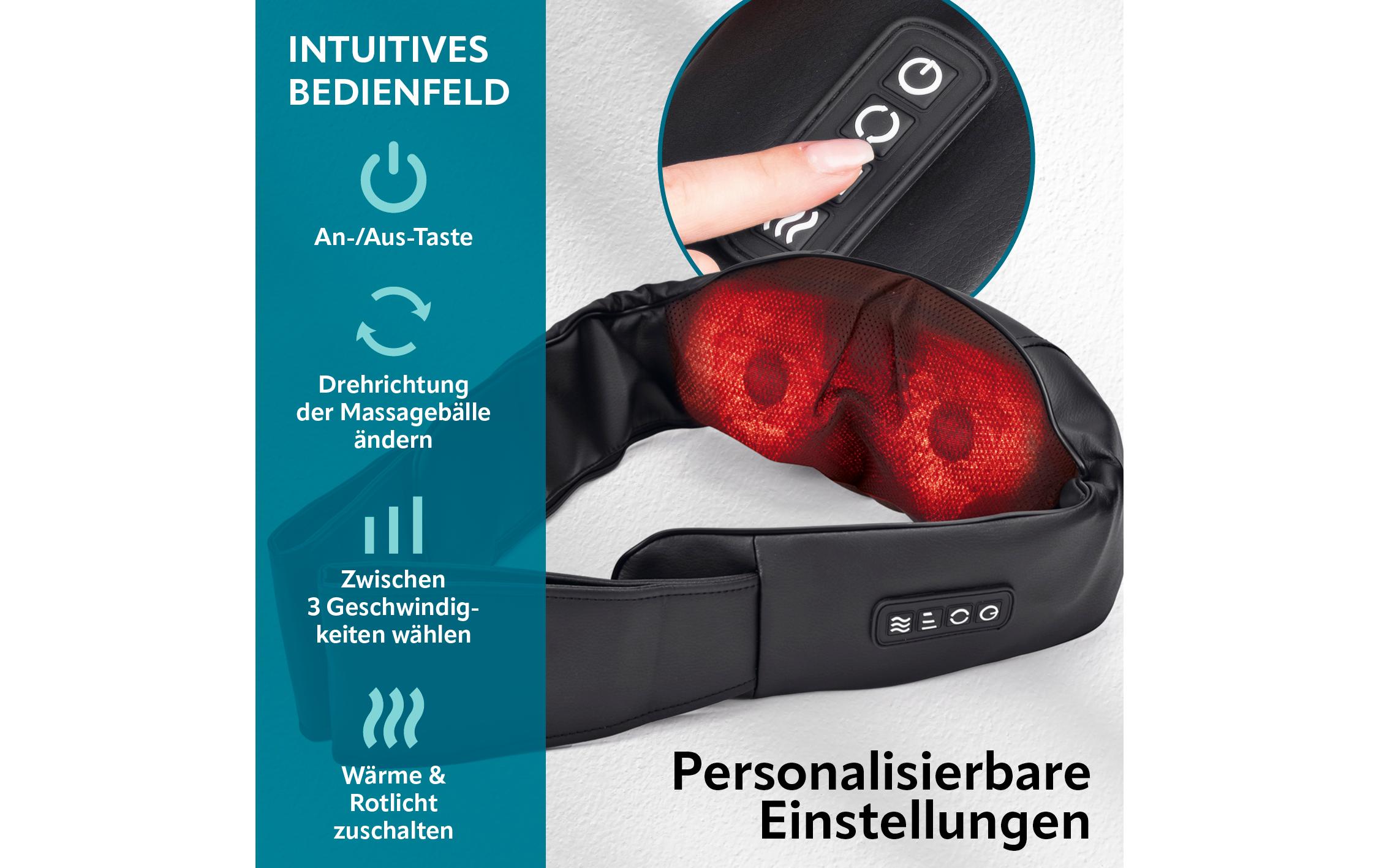 VITALmaxx Nacken-Massagekissen 12 V, Schwarz