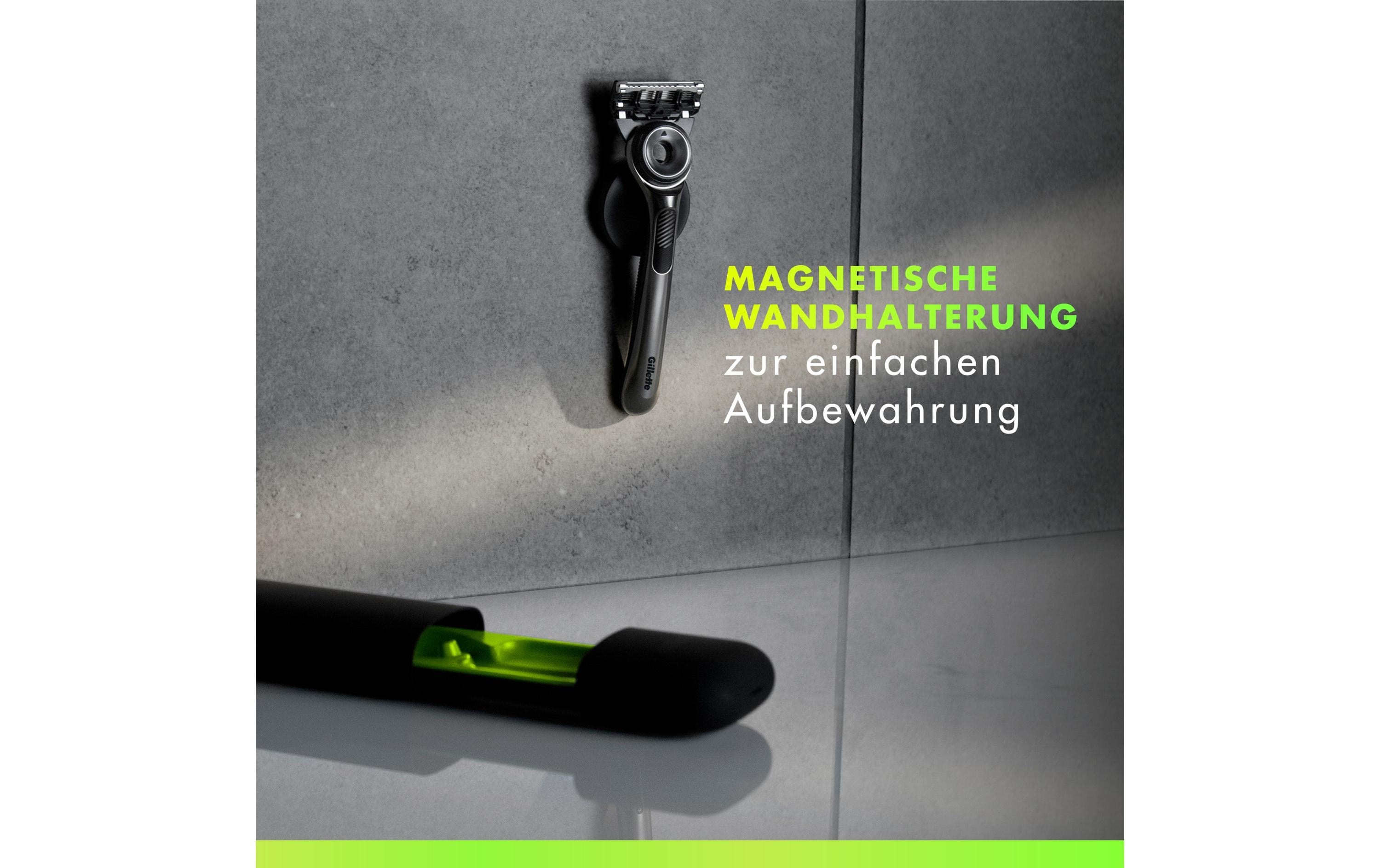 Gillette Herrenrasierer GilletteLabs 5er + Handstück + Wandhalterung