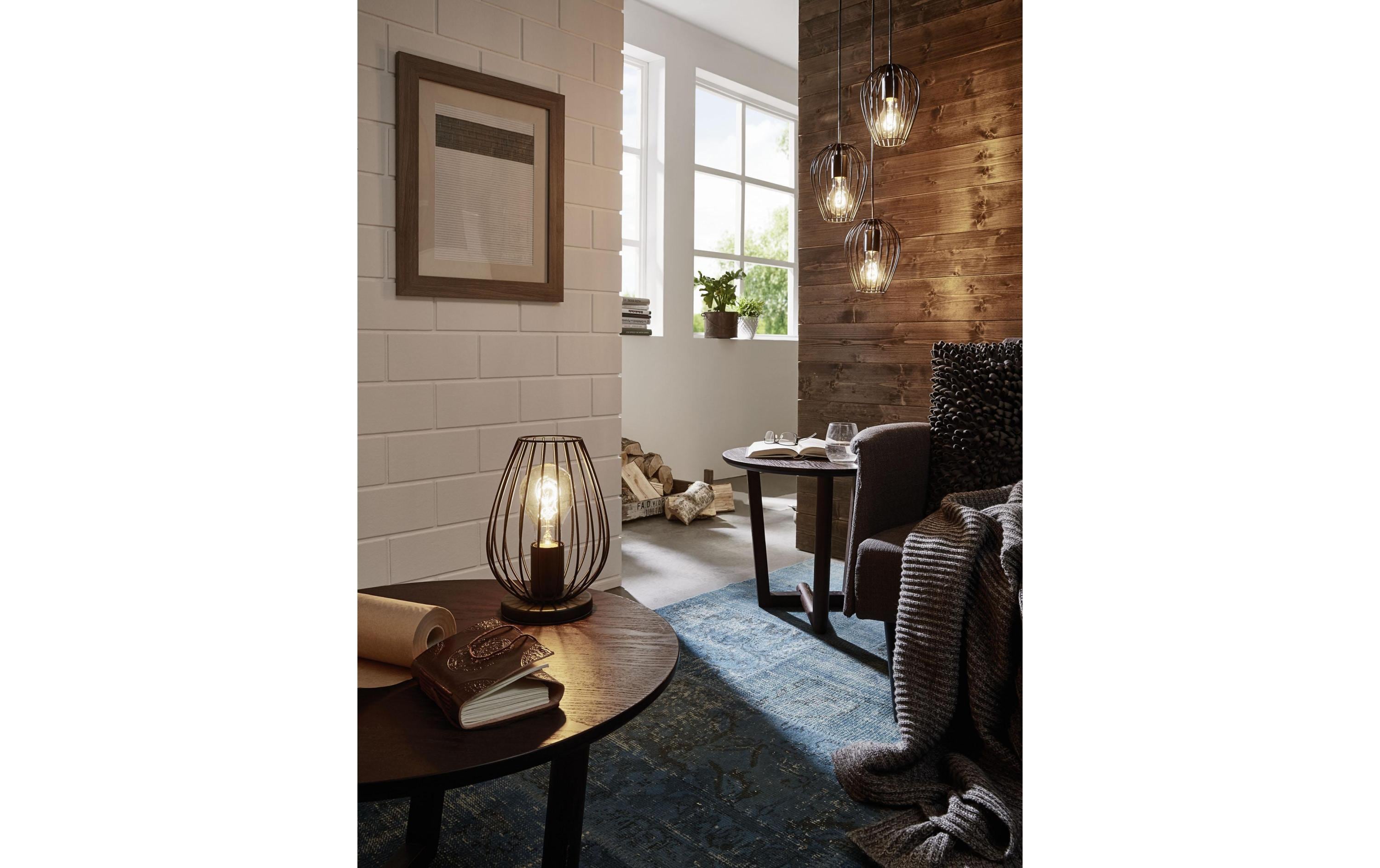 EGLO Leuchten Tischleuchte NEWTOWN 1x E27 Schwarz