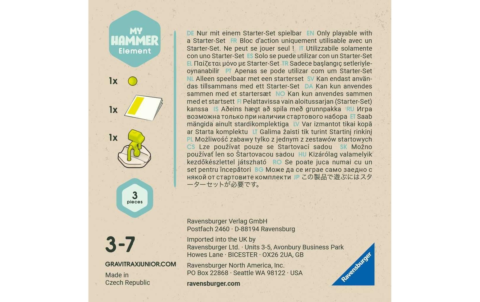 Ravensburger Kugelbahn GraviTrax Junior Element Hammer Ravensburger Kugelbahn GraviTrax Junior Element Hammer