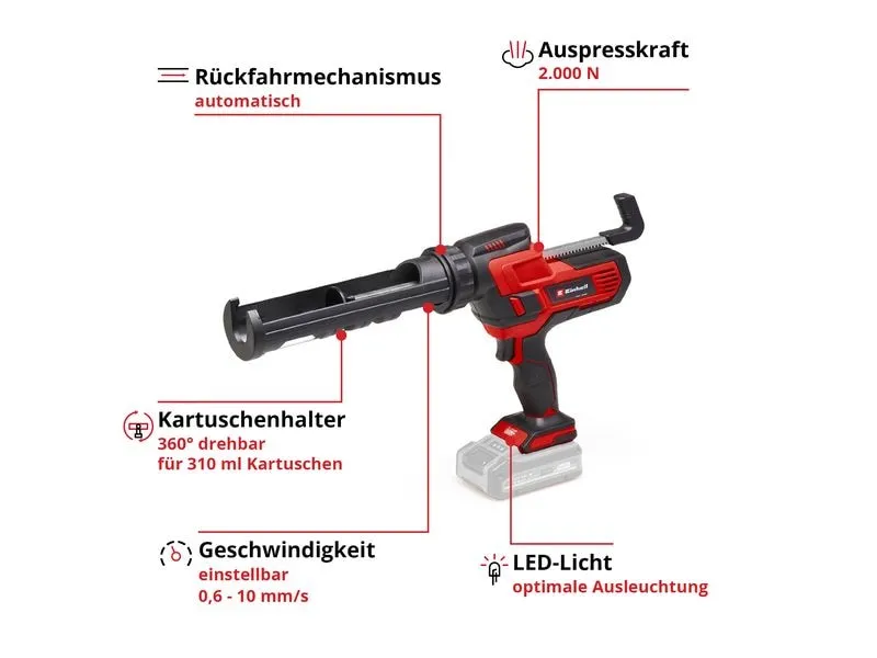 Einhell Akku-Kartuschenpistole TE-SG 18/10 Li