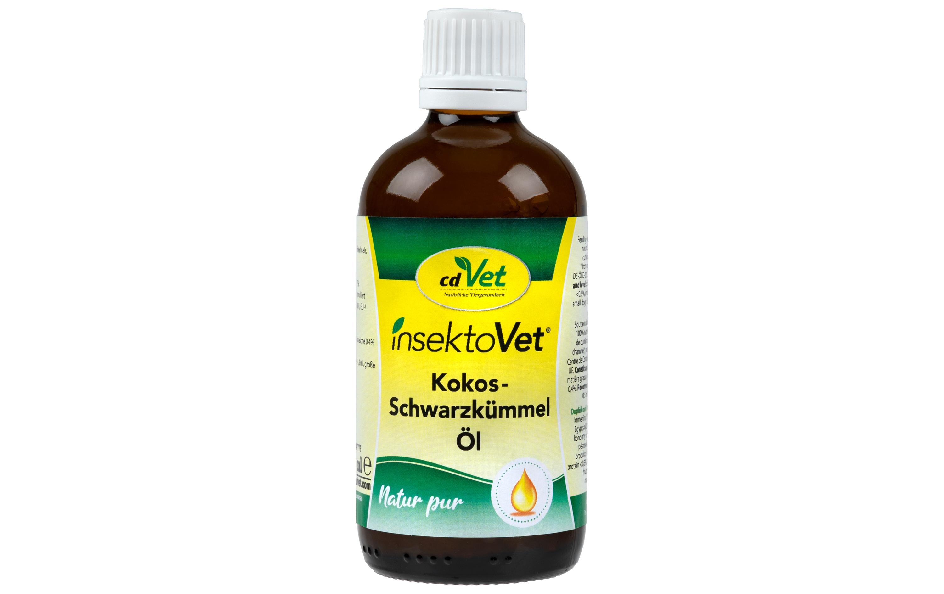 cdVet Hunde-Nahrungsergänzung insektoVet, Kokos-Schwarzkümmelöl cdVet Hunde-Nahrungsergänzung insektoVet, Kokos-Schwarzkümmelöl