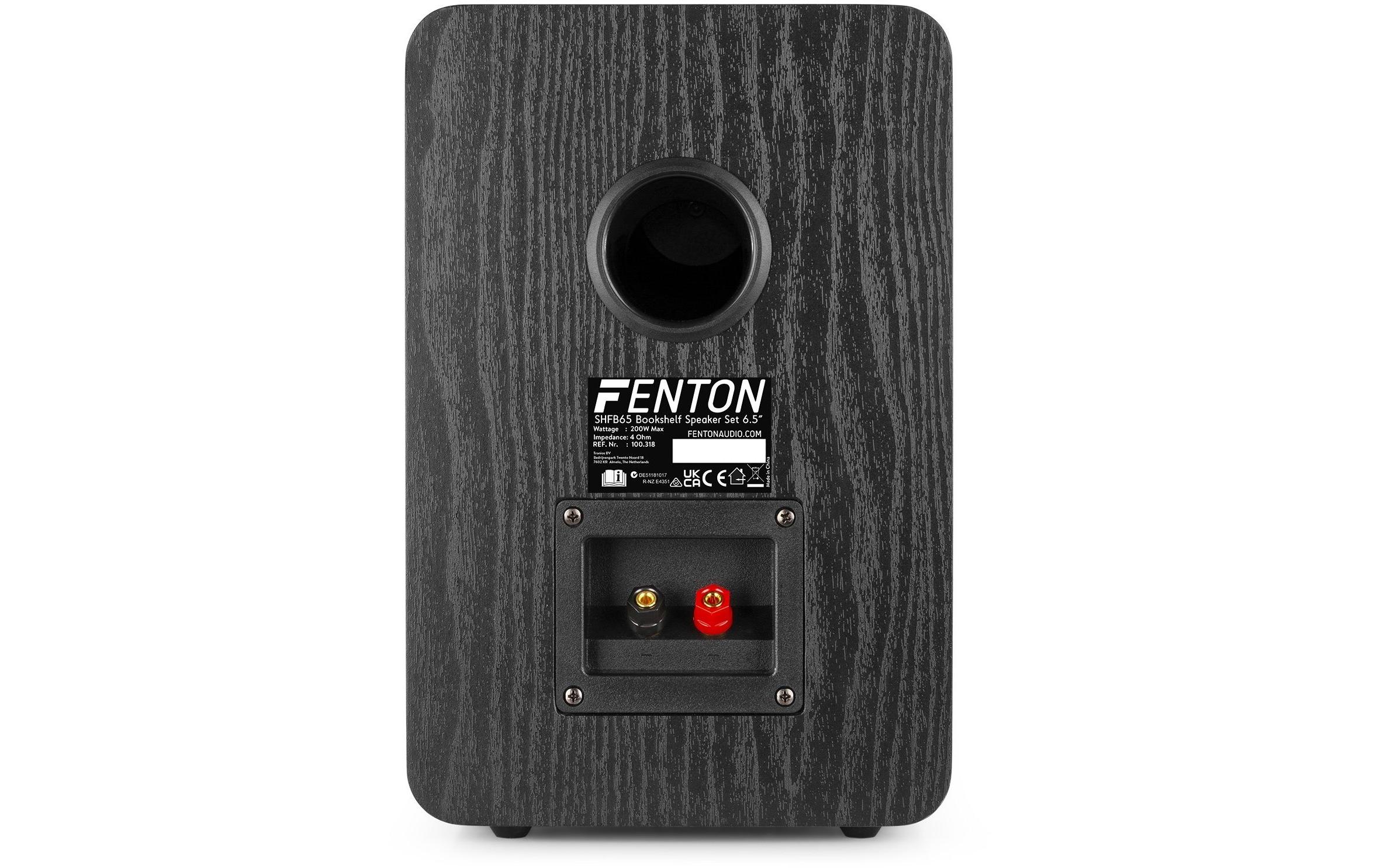 Fenton Regallautsprecher SHFB65B Schwarz