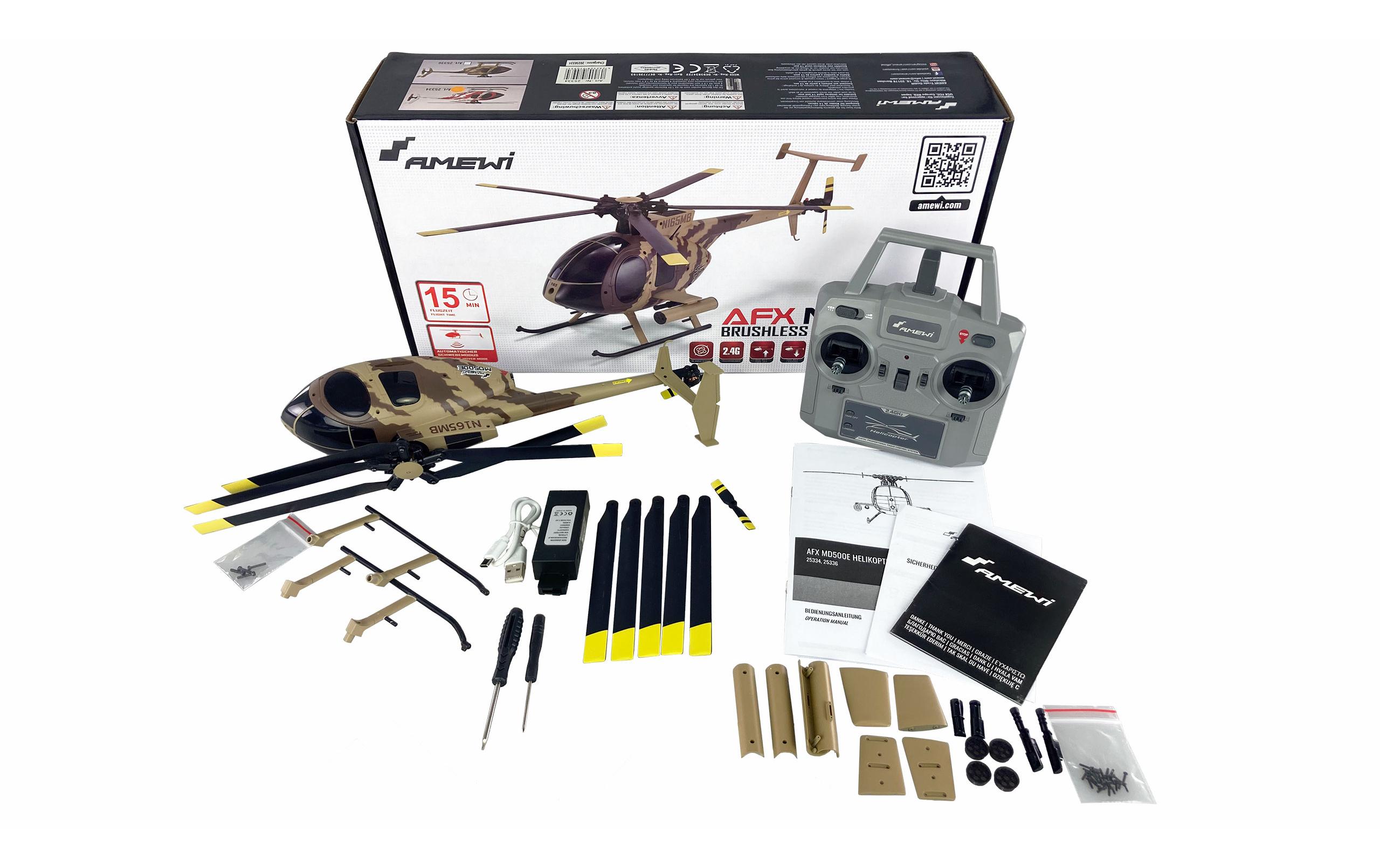 Amewi Helikopter AFX MD500E Militär 4-Kanal, RTF Amewi Helikopter AFX MD500E Militär 4-Kanal, RTF