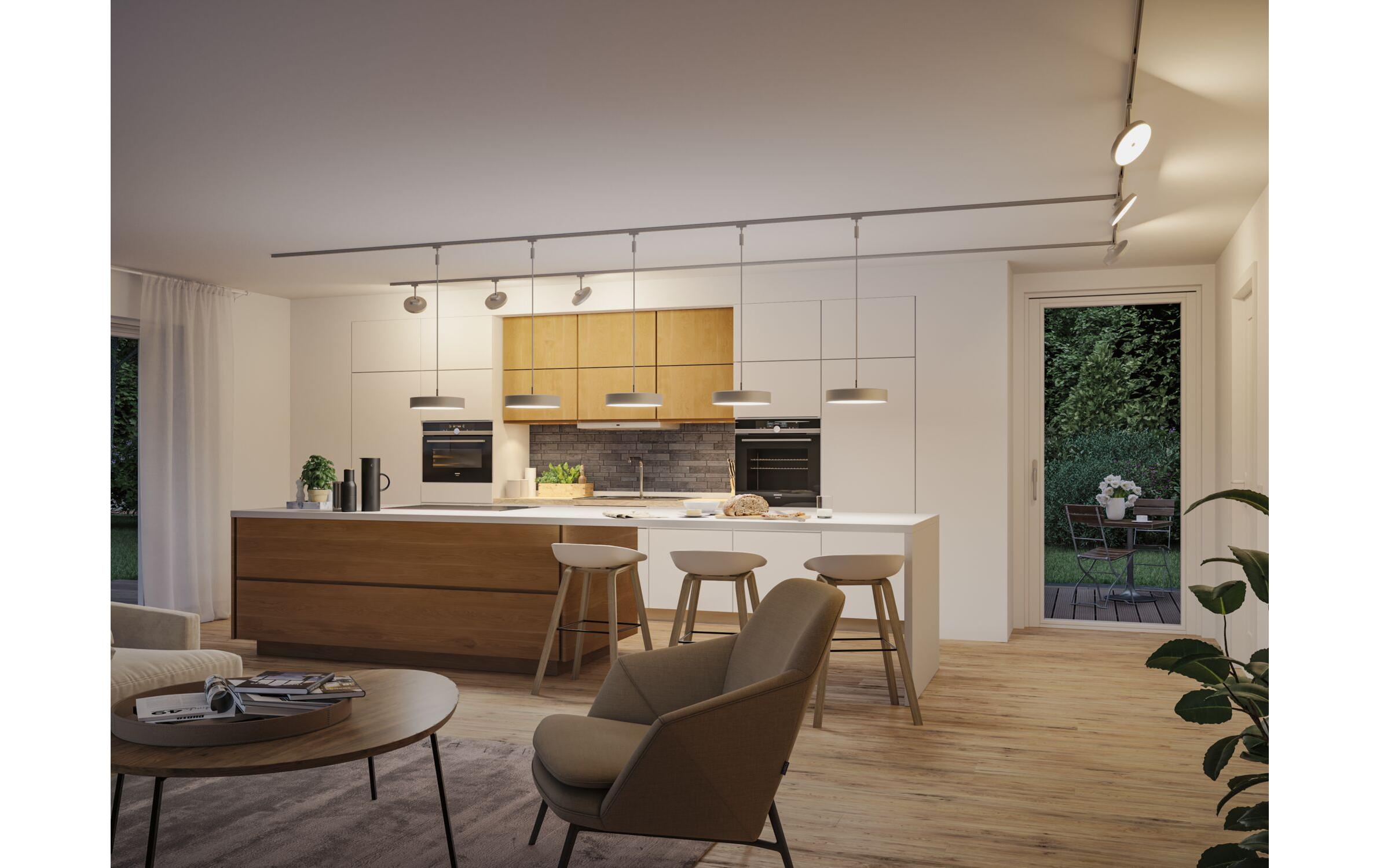 Paulmann URail LED Pendel Hildor RGBW Zigbee, 10W, chrom matt