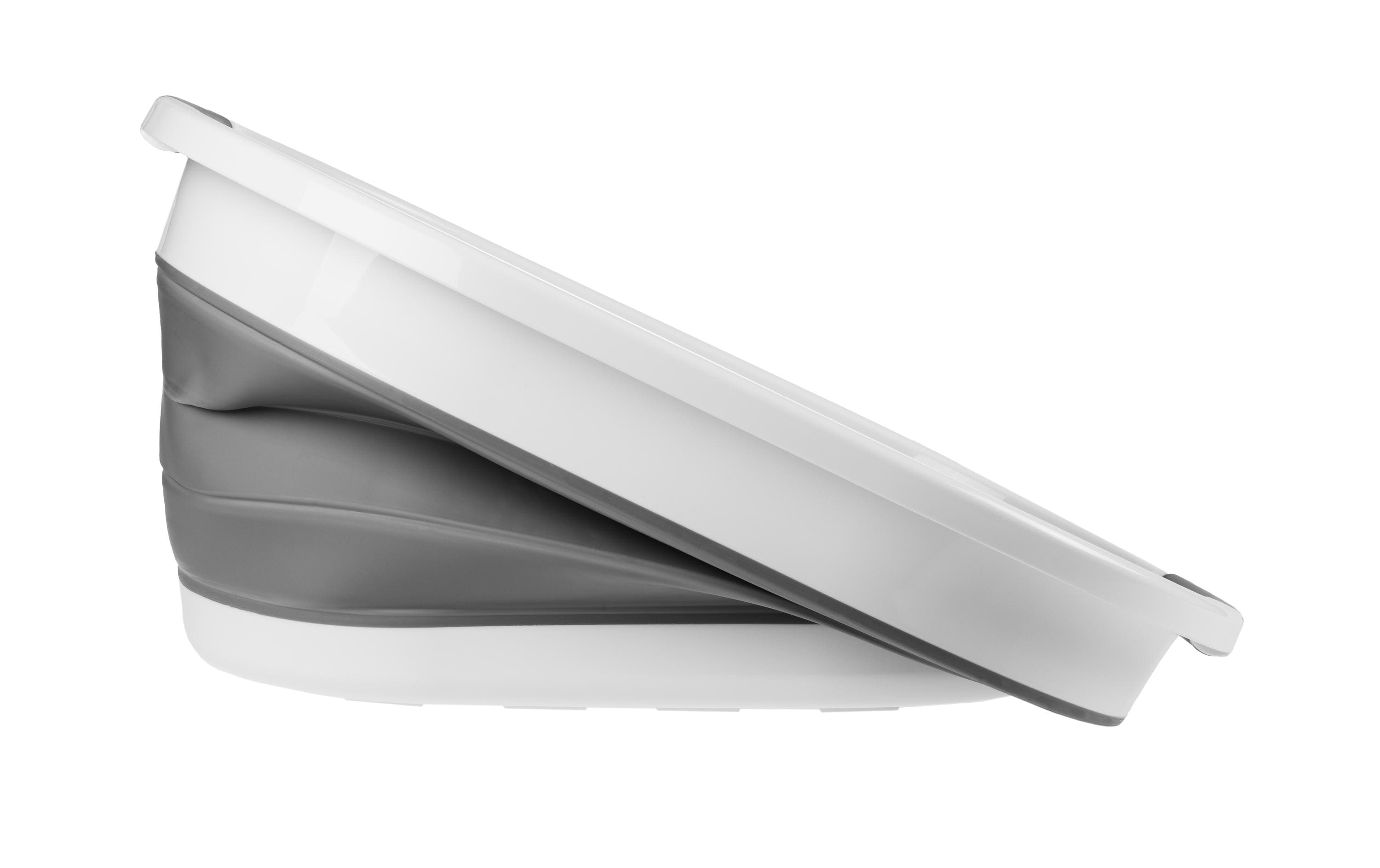 FTM Wäschekorb 36 l, Grau/Weiss