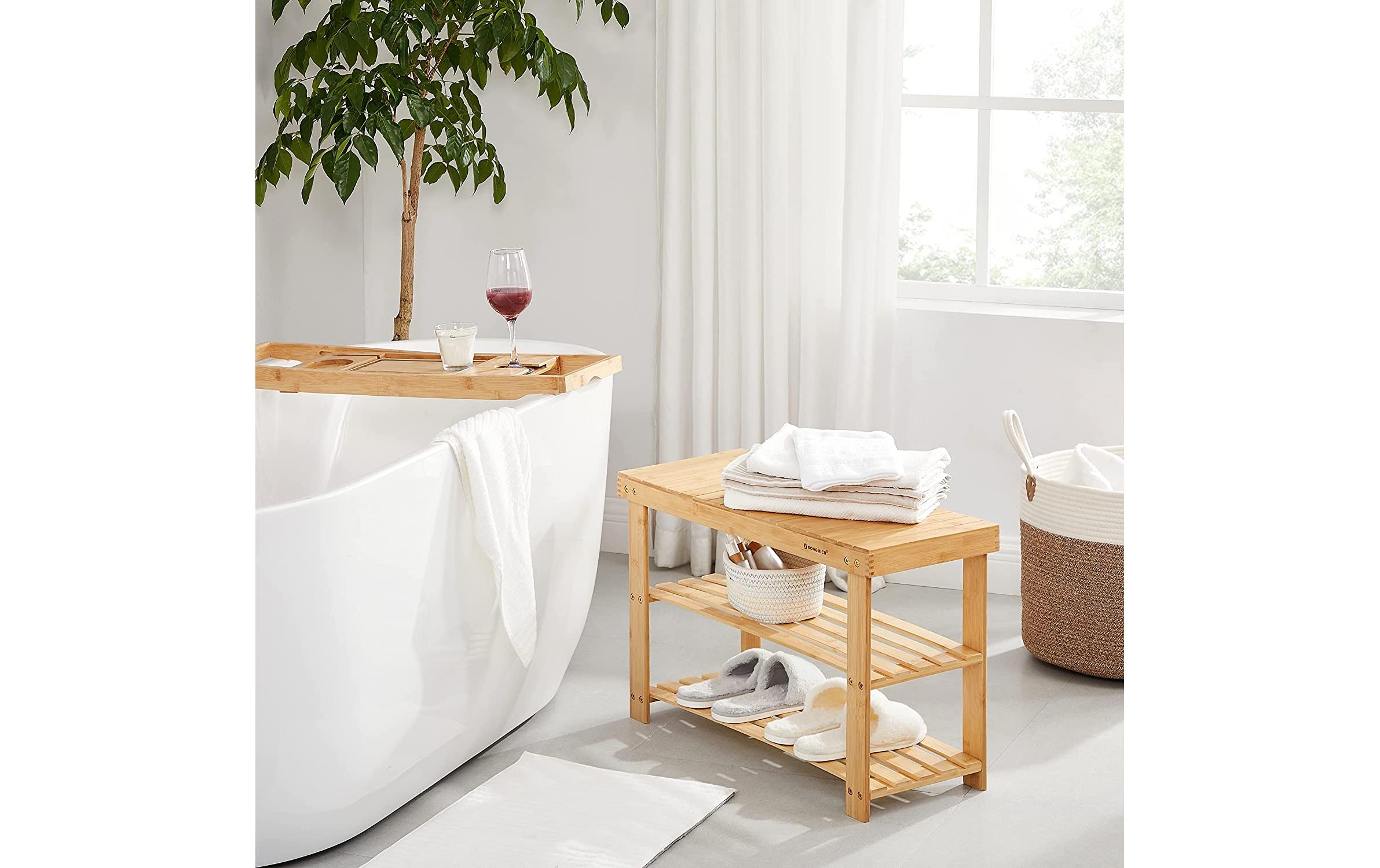 Songmics Schuhregal aus Bambus, Nature