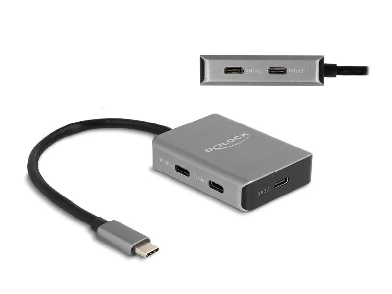 Delock USB-Hub 4 Port USB-C 10 Gbps
