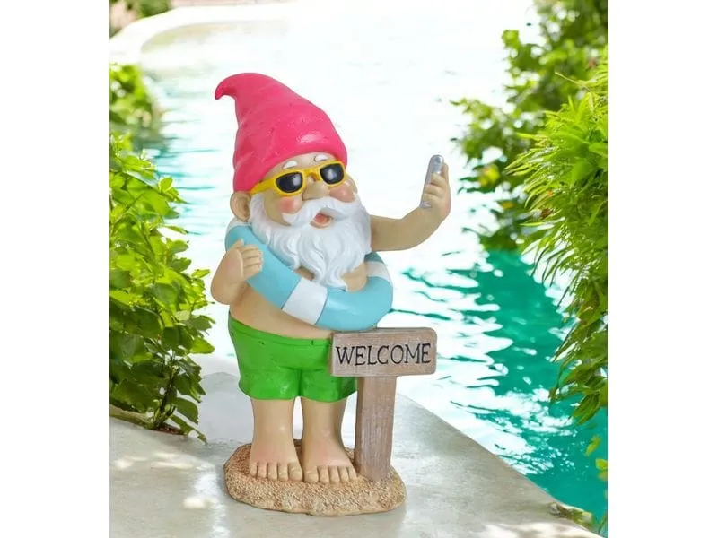 Dameco Dekofigur Gartenzwerg Beach Welcome