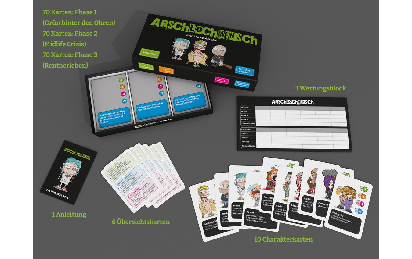 Kampfhummel Kartenspiel Arschlochmensch ab 16 Jahren