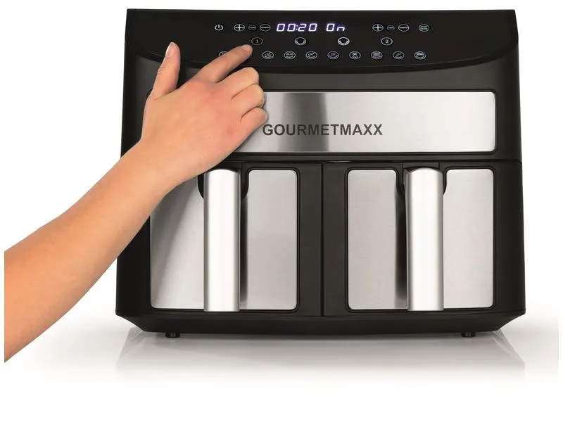 GOURMETmaxx Heissluft-Fritteuse Digital 7l Schwarz/Silber GOURMETmaxx Heissluft-Fritteuse Digital 7l Schwarz/Silber