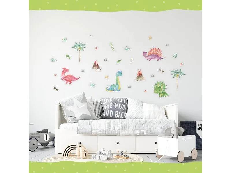 Papierdrachen Wandtattoo-Set Dinosaurier Papierdrachen Wandtattoo-Set Dinosaurier