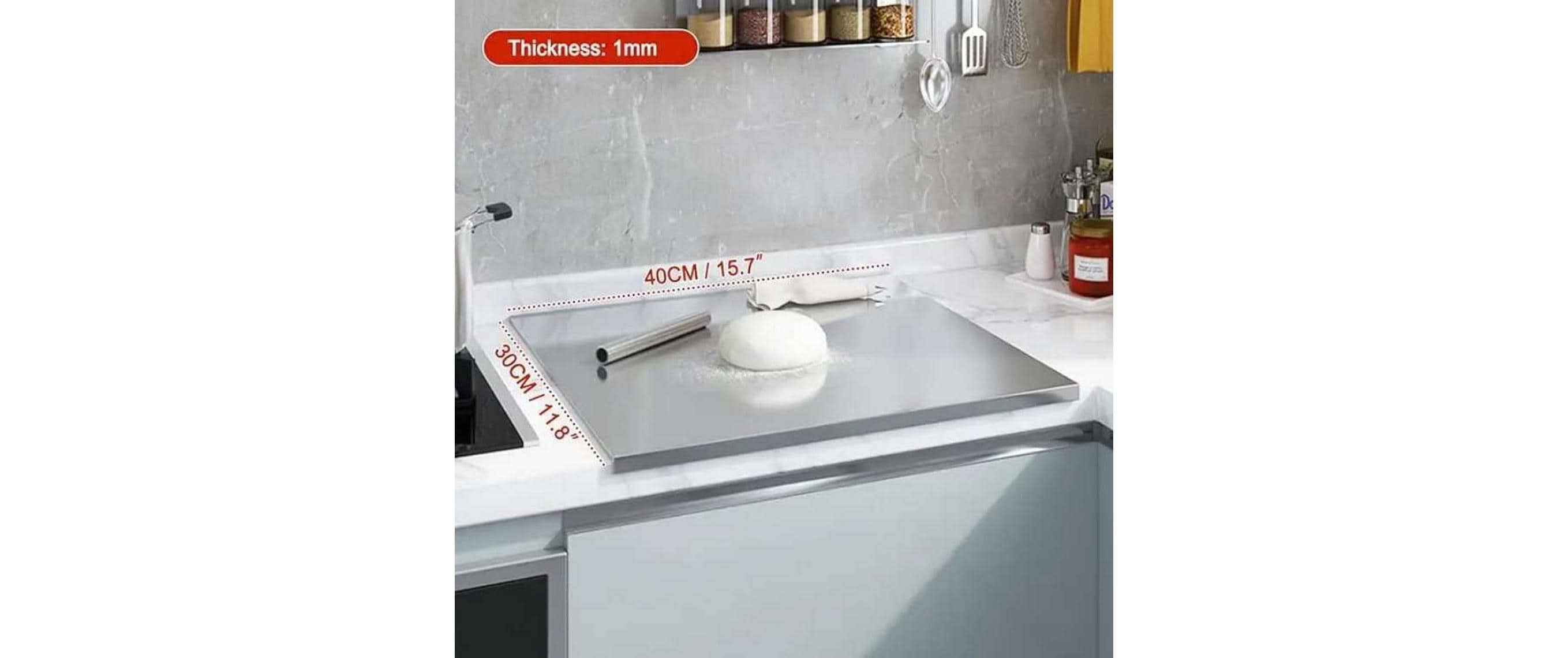 Hermia Schneidebrett aus Edelstahl 30 cm x 40 cm